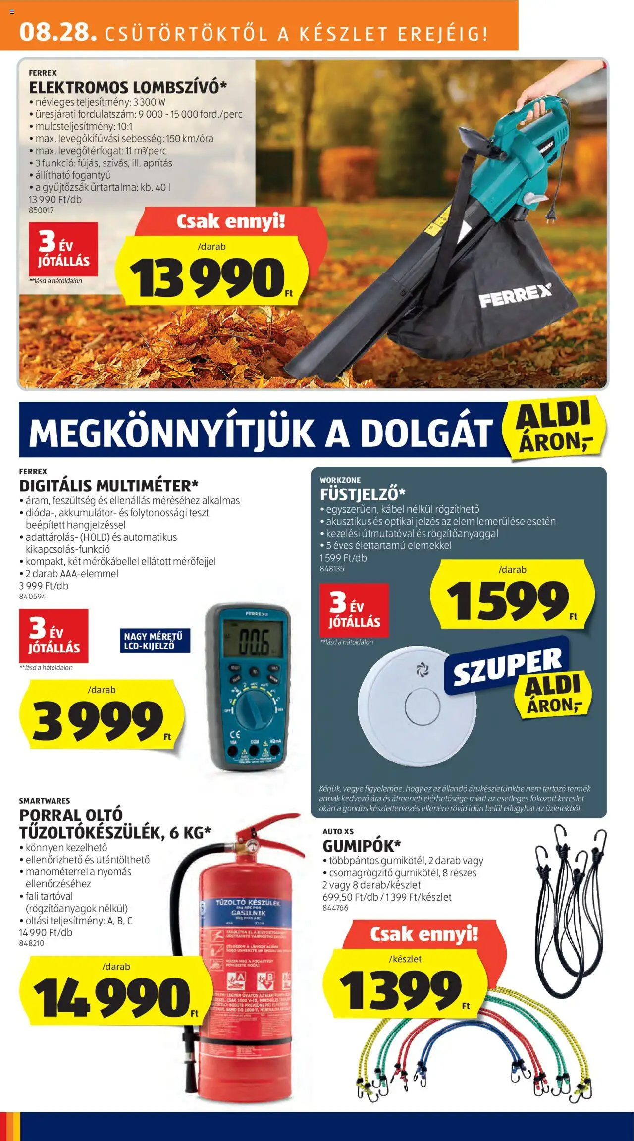Aldi akciós ujság - amely érvényes a következő dátumtól: 28.08.2025 | Oldal: 20 | Termékek: Kábel, Akkumulátor