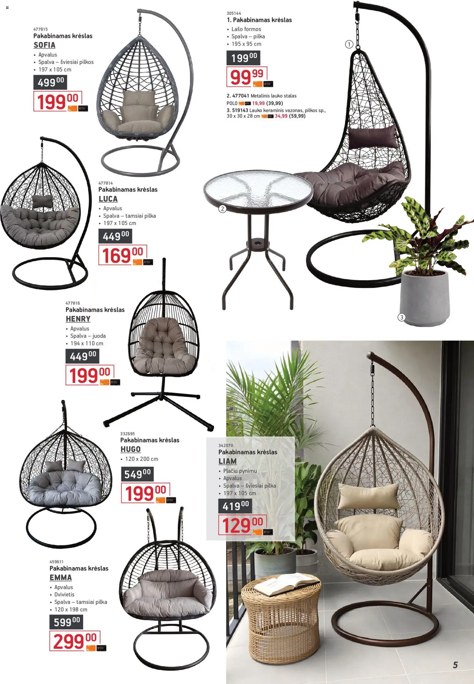 ERMITAŽAS akcijos nuo 01.04.2026 | Puslapis: 5 | Prekių: Stalas