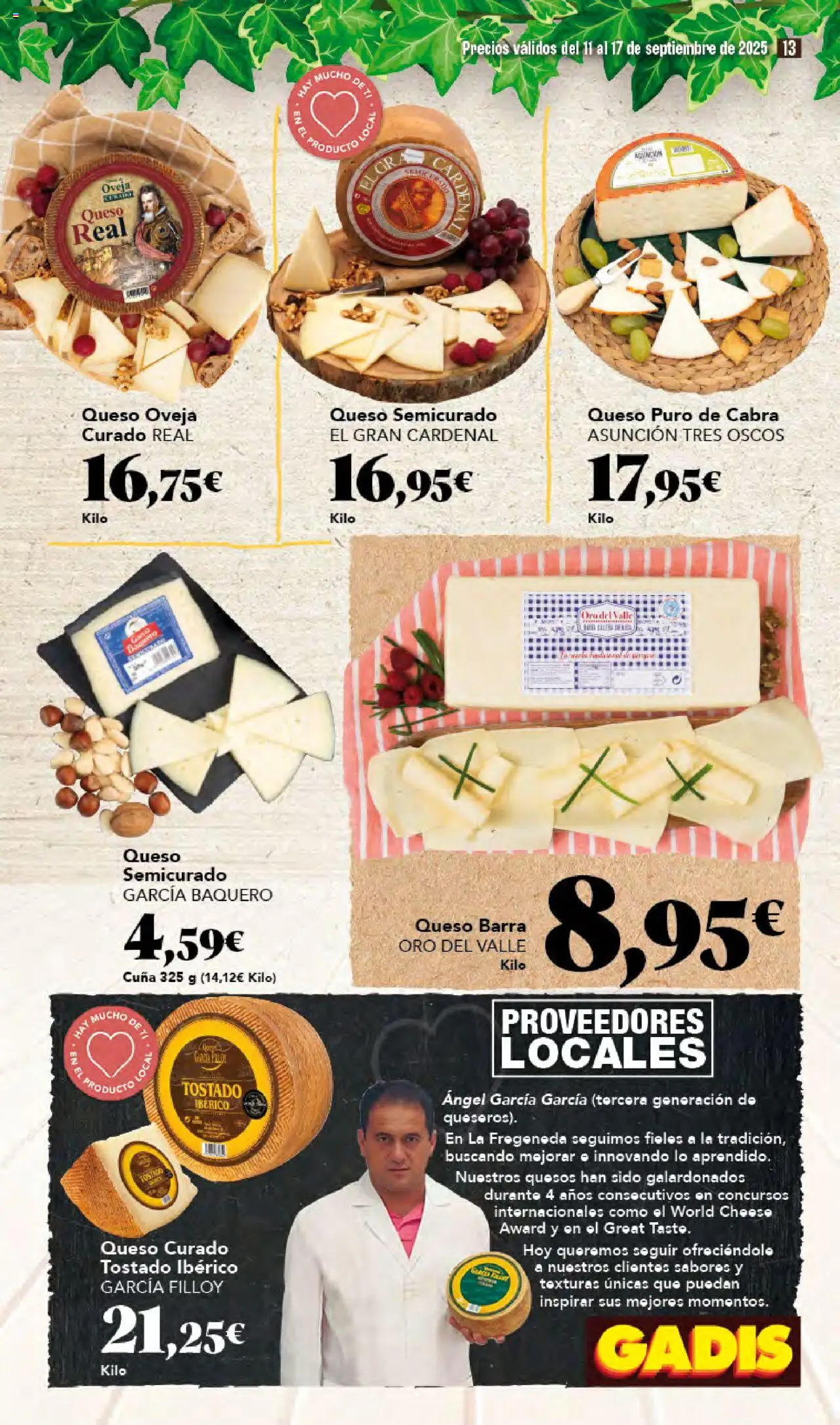 Gadis folleto │ válido desde el 11.09.2025 | Página: 13 | Productos: Queso, Cuna