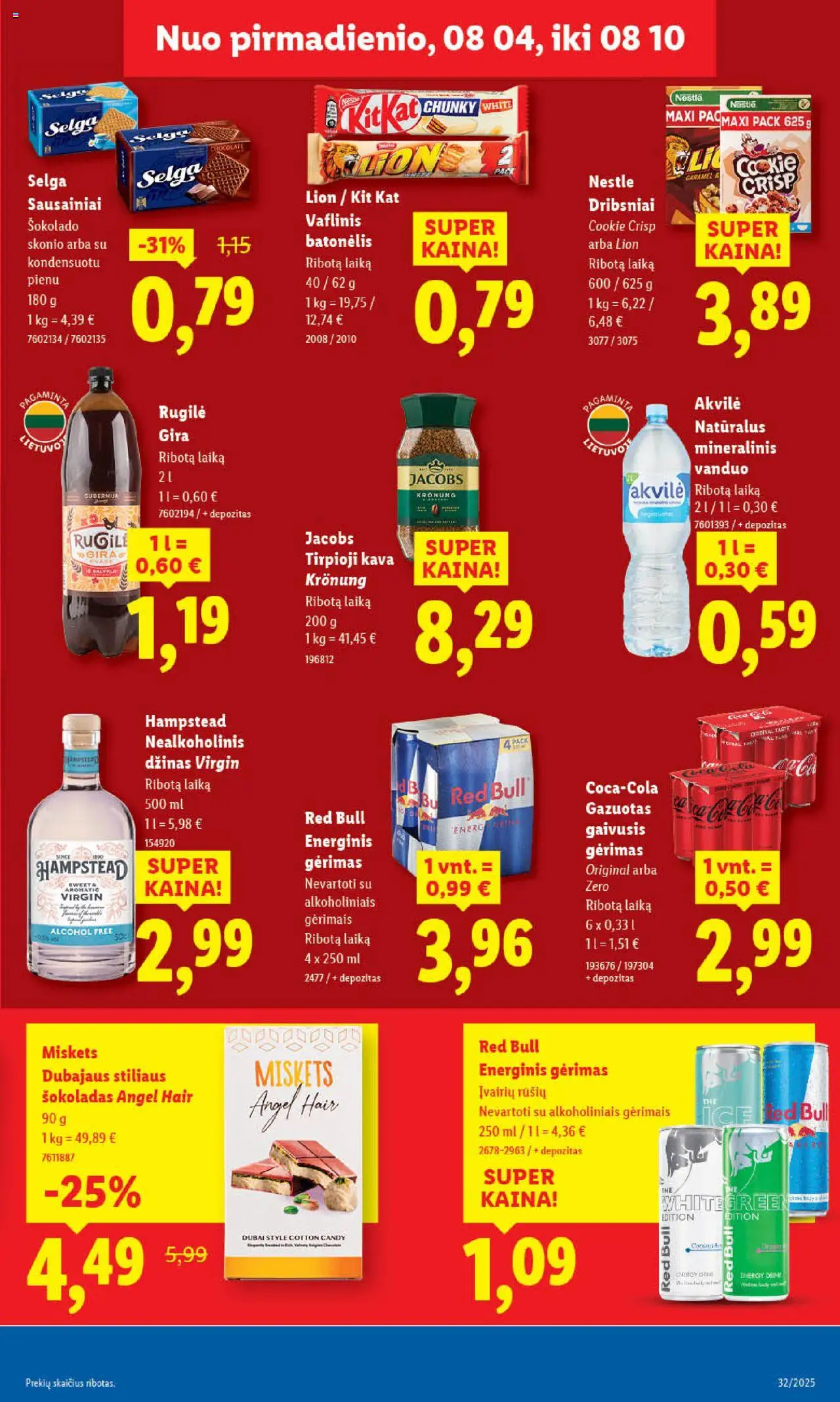 LIDL leidinys│galioja nuo 07.08.2025 | Puslapis: 43 | Prekių: Sausainiai, Tirpioji kava, Energinis gėrimas, Šokoladas