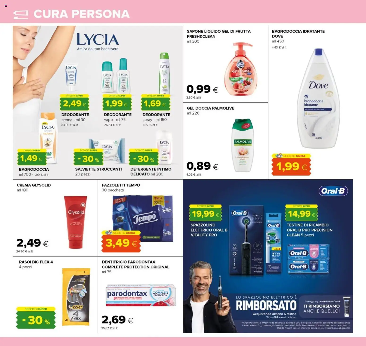 Volantino Oasi del 21.11.2025 | Pagina: 28 | Prodotti: Salviette struccanti, Sapone, Dentifricio, Frutta