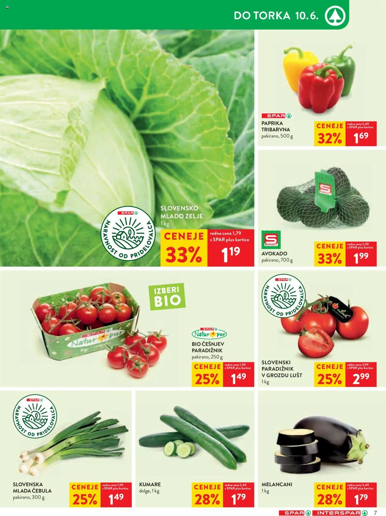 Spar katalog 23/25 │ velja od 04.06.2025 | Stran: 9 | Izdelki: Paprika, Melancani, Cebula, Zelje