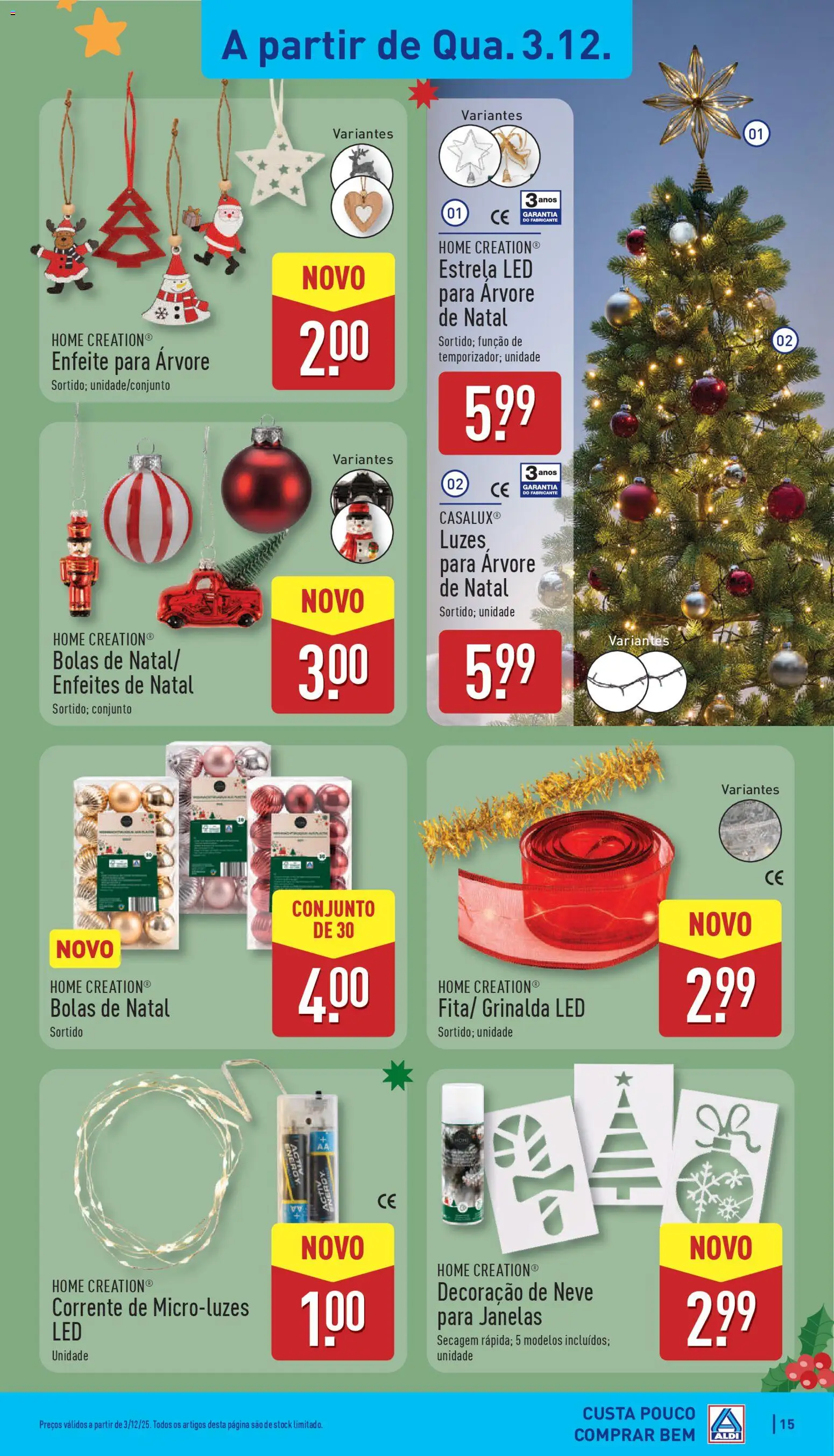 Aldi folheto │ válido de 01.12.2025 | Página: 15 | Produtos: Enfeites de natal