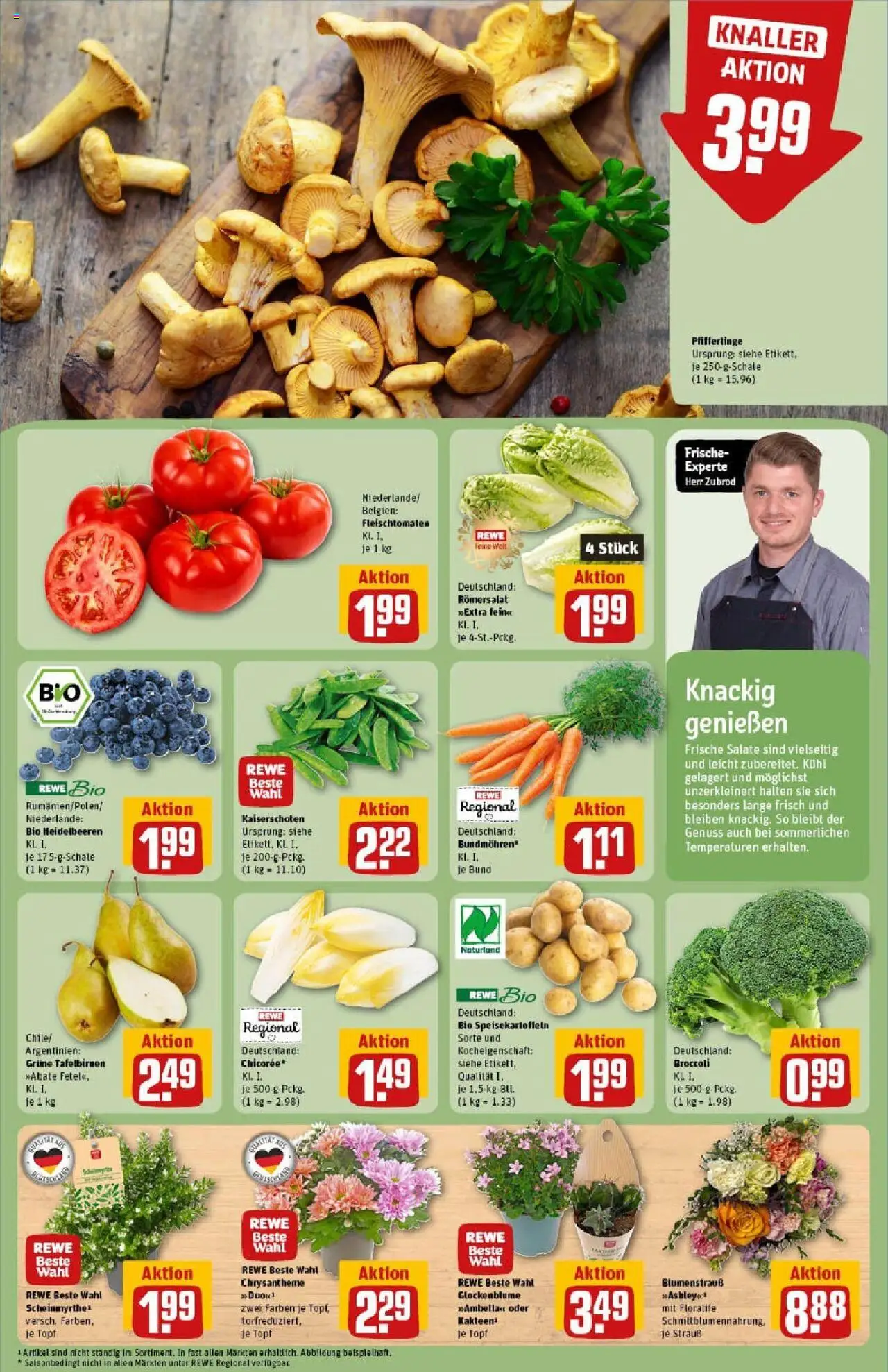 Rewe prospekt Lübeck	 - gültig ab dem 27.07.2025 | Seite: 9 | Produkte: Heidelbeeren, Pfifferlinge