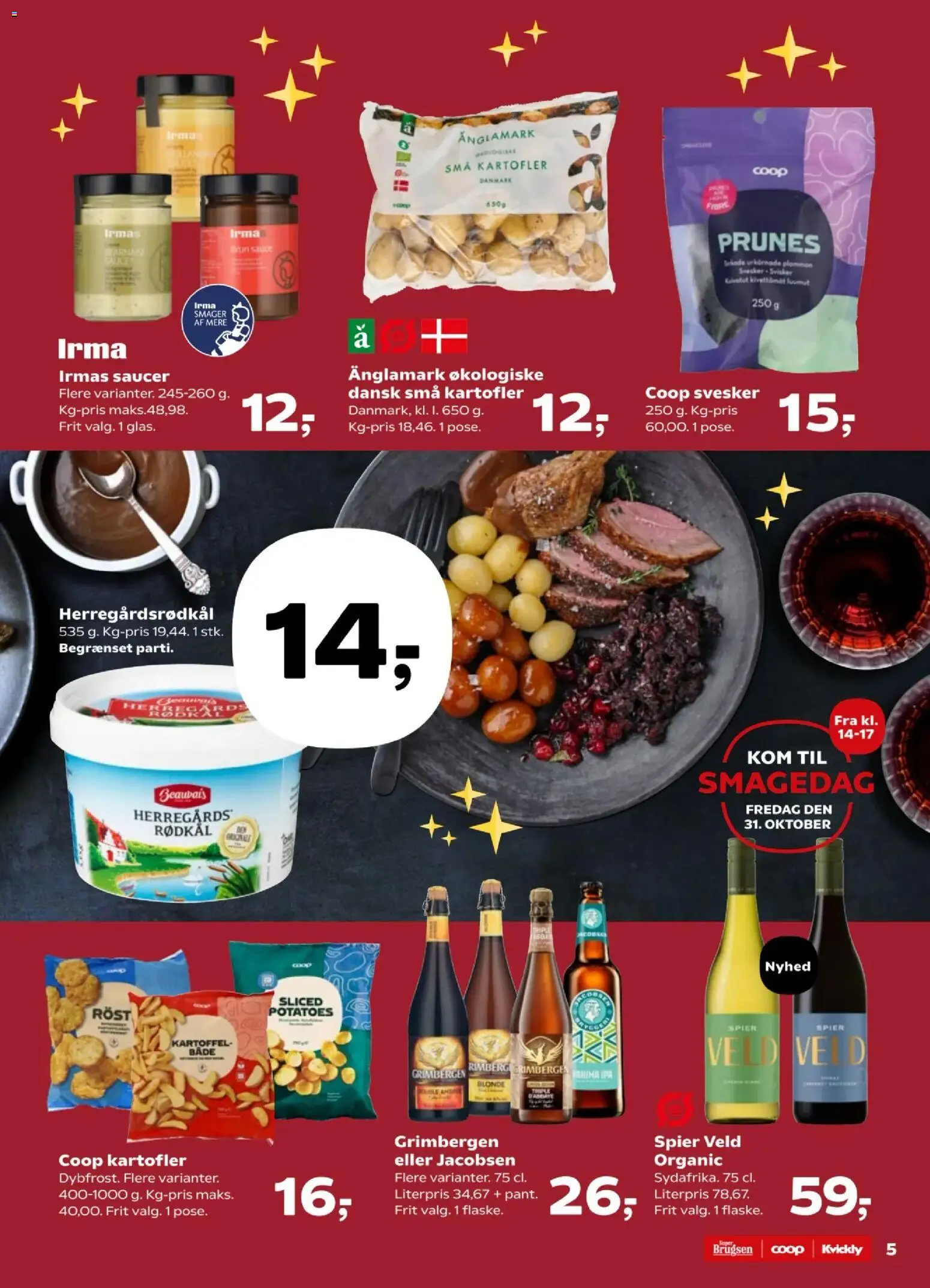 Kvickly tilbudsavis – gyldig fra 31.10.2025 | Side: 5 | Produkter: Kartofler, Rødkål, Svesker