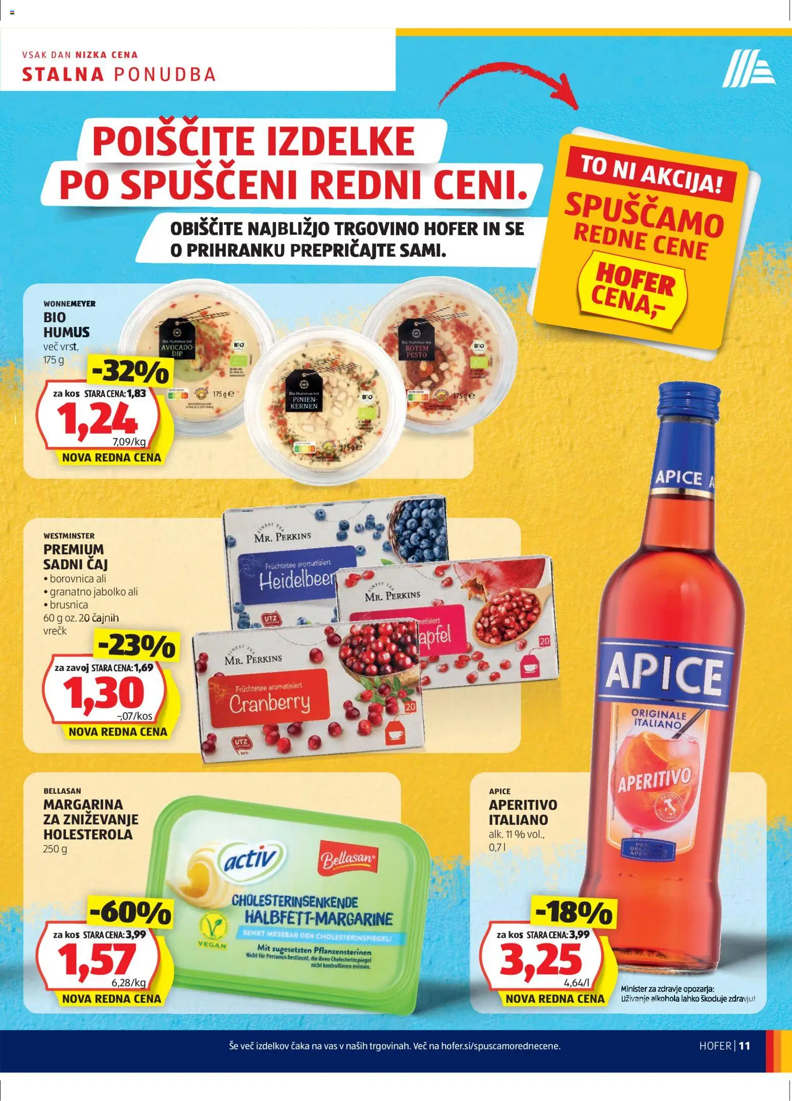 Novi Hofer katalog ponudbe – veljaven od 23.10.2025 | Stran: 11 | Izdelki: Margarina, Kos, Pesto, Caj