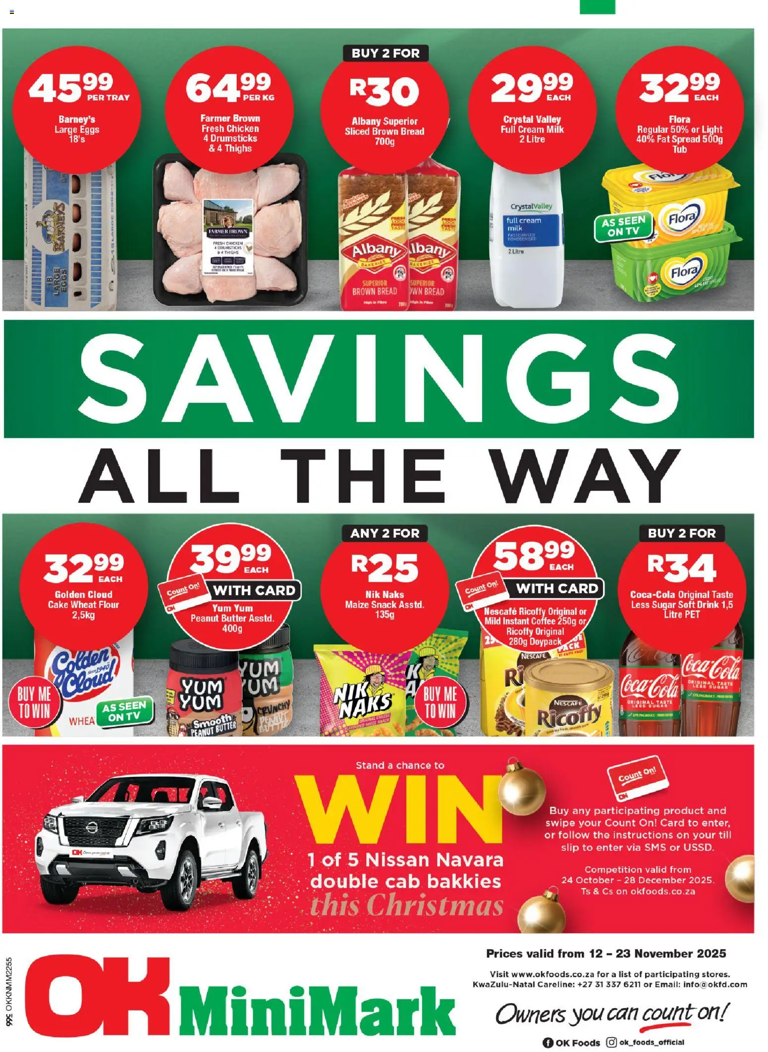 New OK Foods catalogue – valid from 12.11.2025 | Page: 1 | Products: Cake, Milk, Butter, Peanut butter