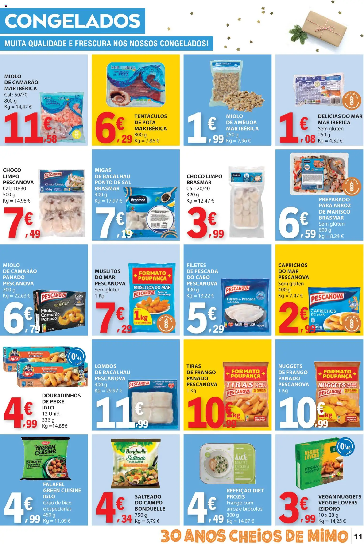 E.Leclerc folheto │ válido de 11.12.2025 | Página: 11 | Produtos: Brócolos, Forno, Peixe, Nuggets