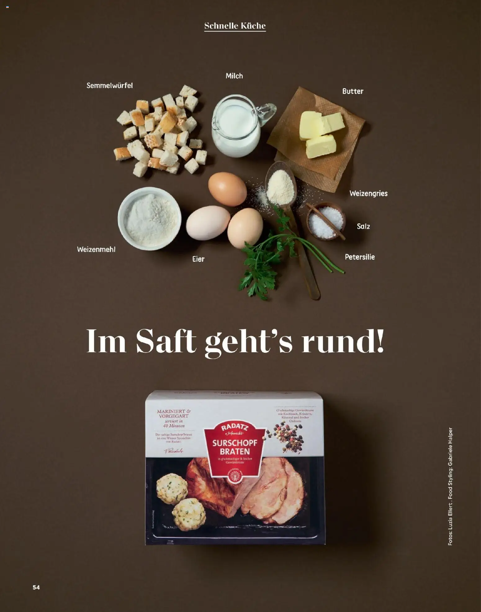 Radatz Schmeckt gültig ab 01.11.2025 | Seite: 54 | Produkte: Milch, Butter, Eier, Saft
