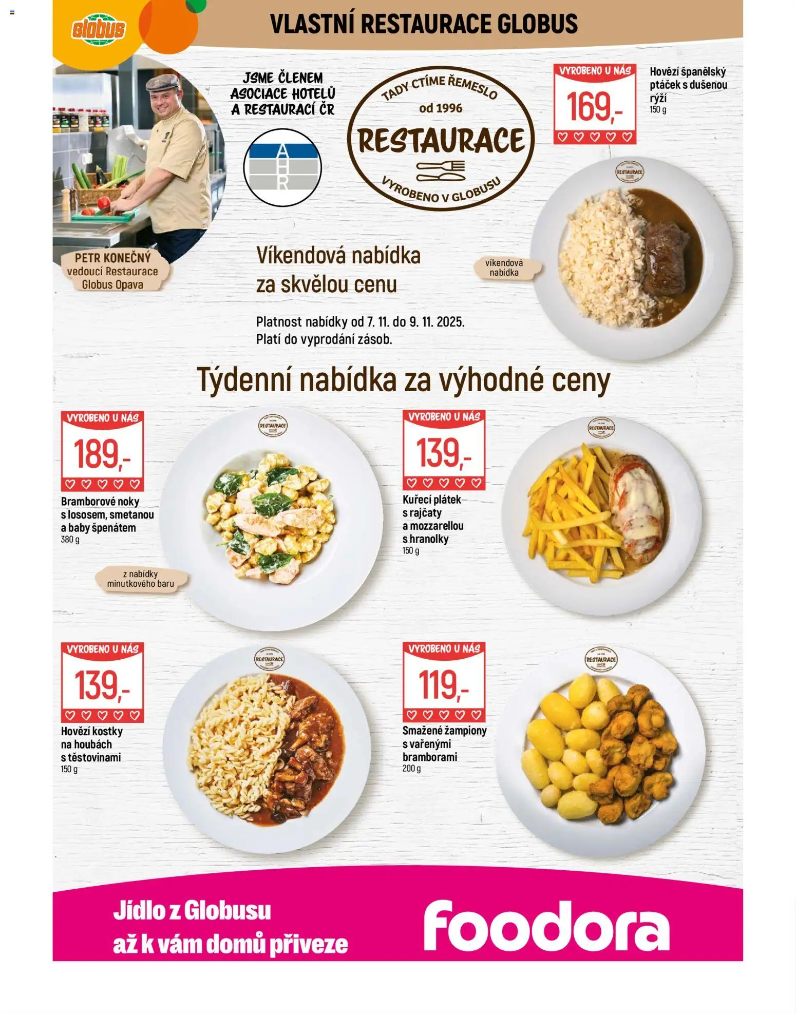 Globus leták - Opava od 05.11.2025 | Strana: 7 | Produkty: Žampiony, Hovězí, Hranolky, Rýži