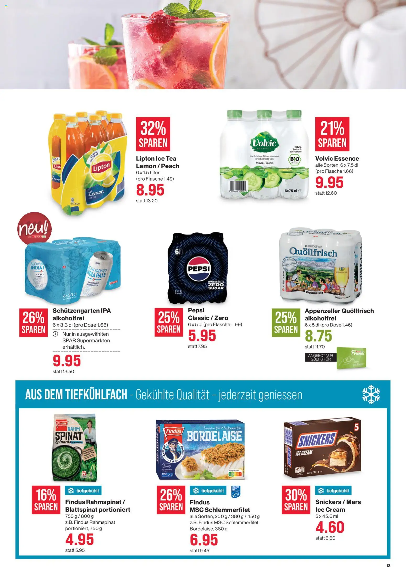 SPAR aktionen – gültig ab 23.04.2026 | Seite: 13 | Produkte: Ridge, Snickers, Mars, Zucker