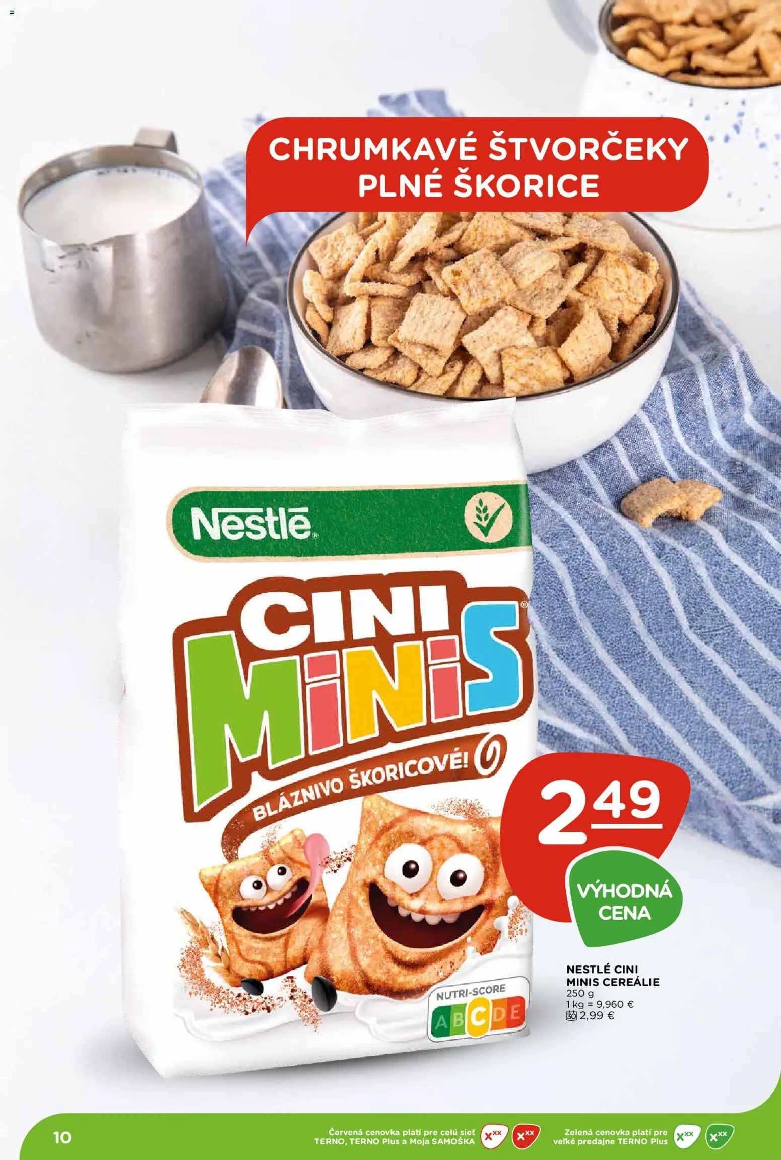 Nové Terno akcie – leták je platný od 15.01.2026 | Strana: 10 | Produkty: Cini Minis, Cereálie