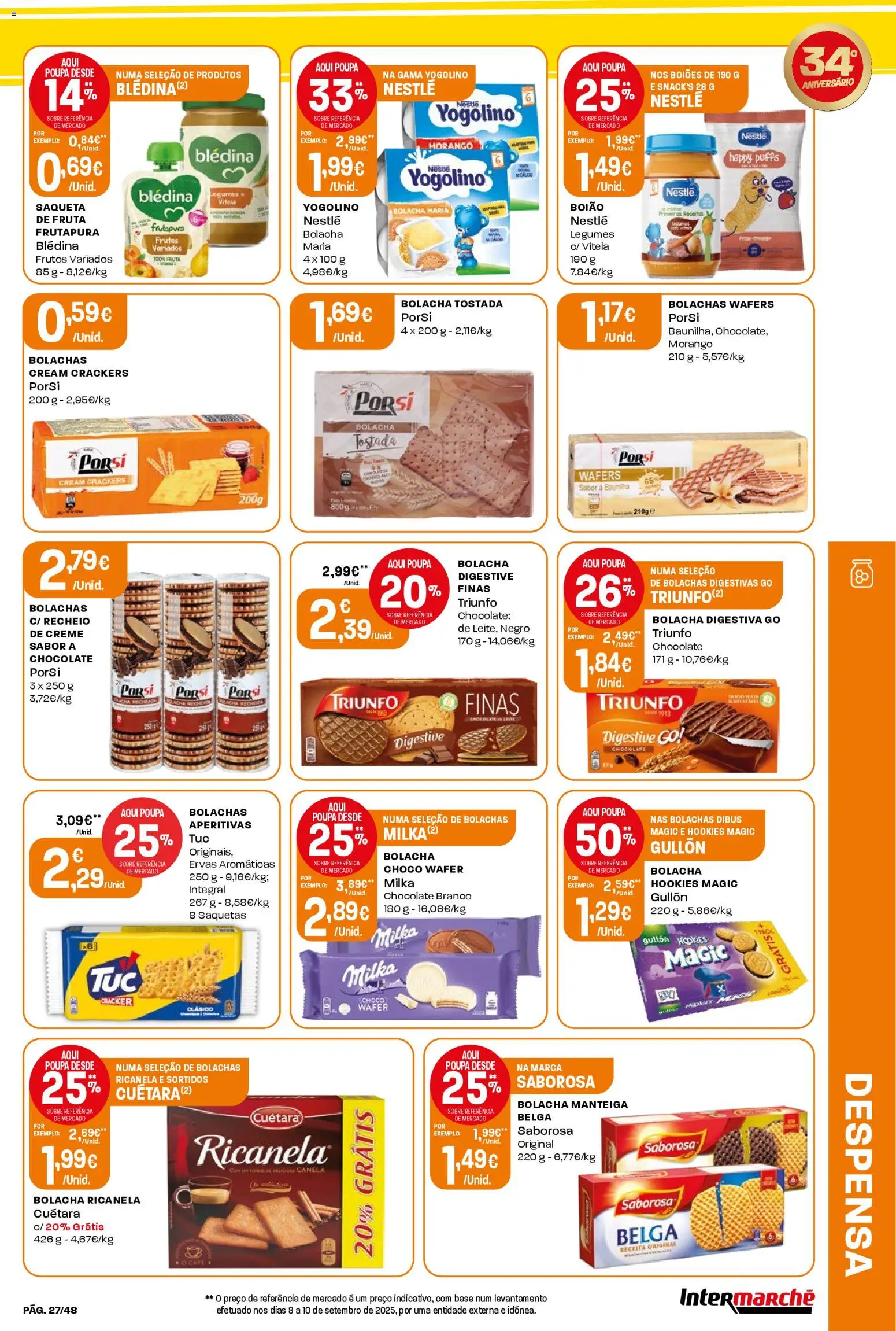 Intermarché folheto │ válido de 23.10.2025 | Página: 27 | Produtos: Vitela, Manteiga, Nestlé, Chocolate