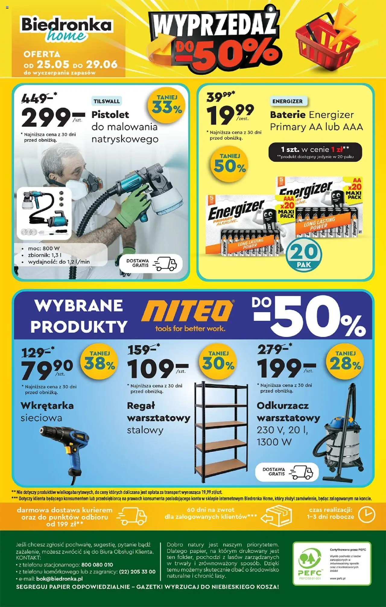 Biedronka gazetka - Okazje tygodnia od 24.05.2025 | Strona: 58 | Produkty: Odkurzacz, Baterie, Odkurzacz warsztatowy, Regał