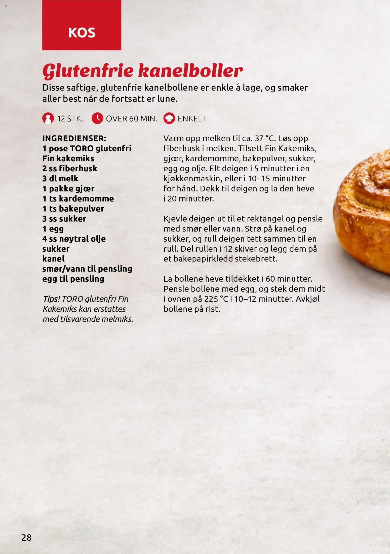 {H1} | Side: 28 | Produkter: Melk, Olje, Bakepulver, Strandväska