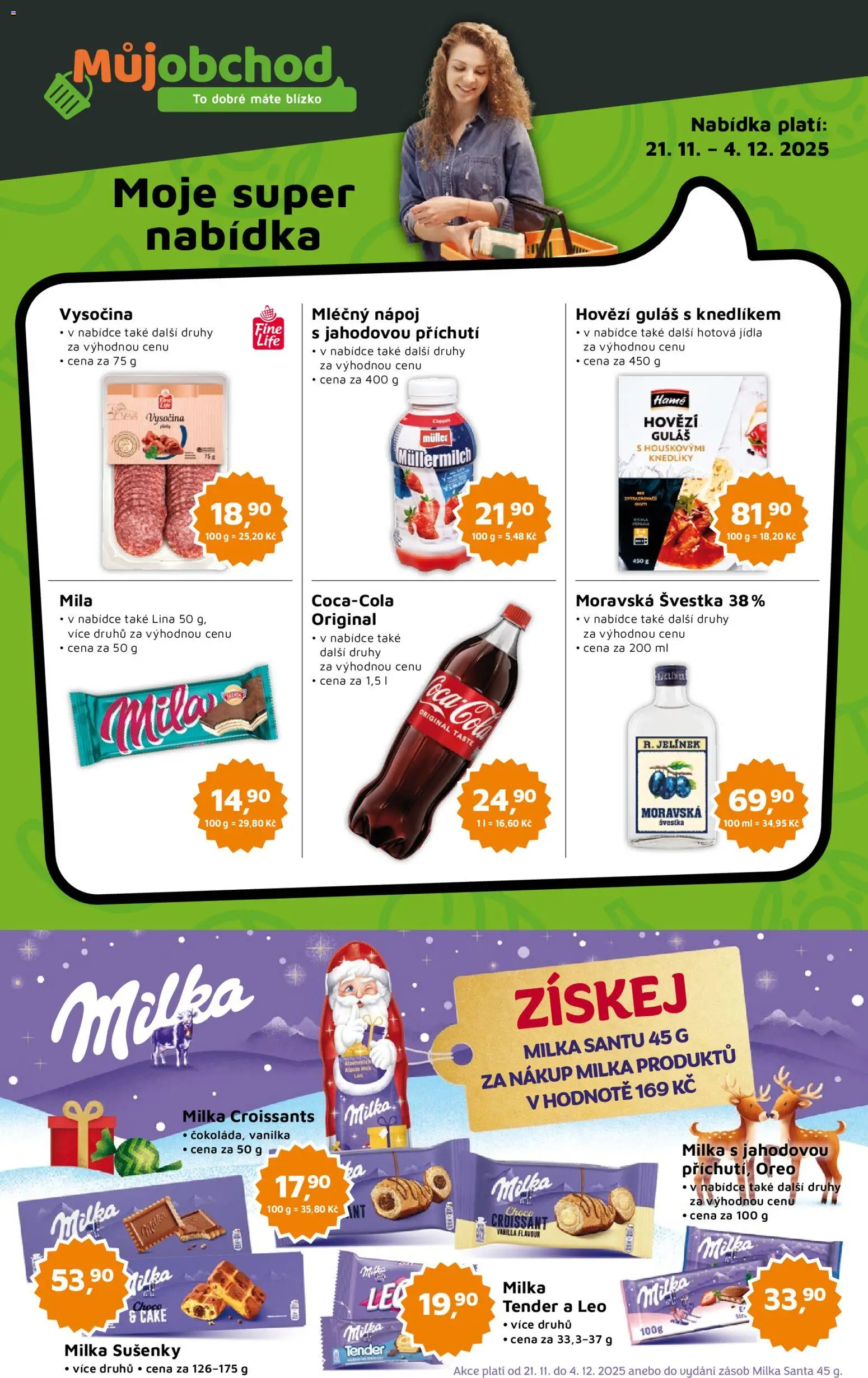 Můj obchod leták - Brand od 21.11.2025 | Strana: 1 | Produkty: Oreo, Lina, Jelínek, Sušenky