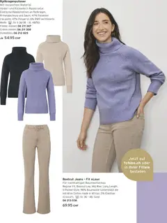Tchibo Aktionen ab 02.12.2025 gültig | Seite: 128 | Produkte: Jeans, Rollkragenpullover, Creme