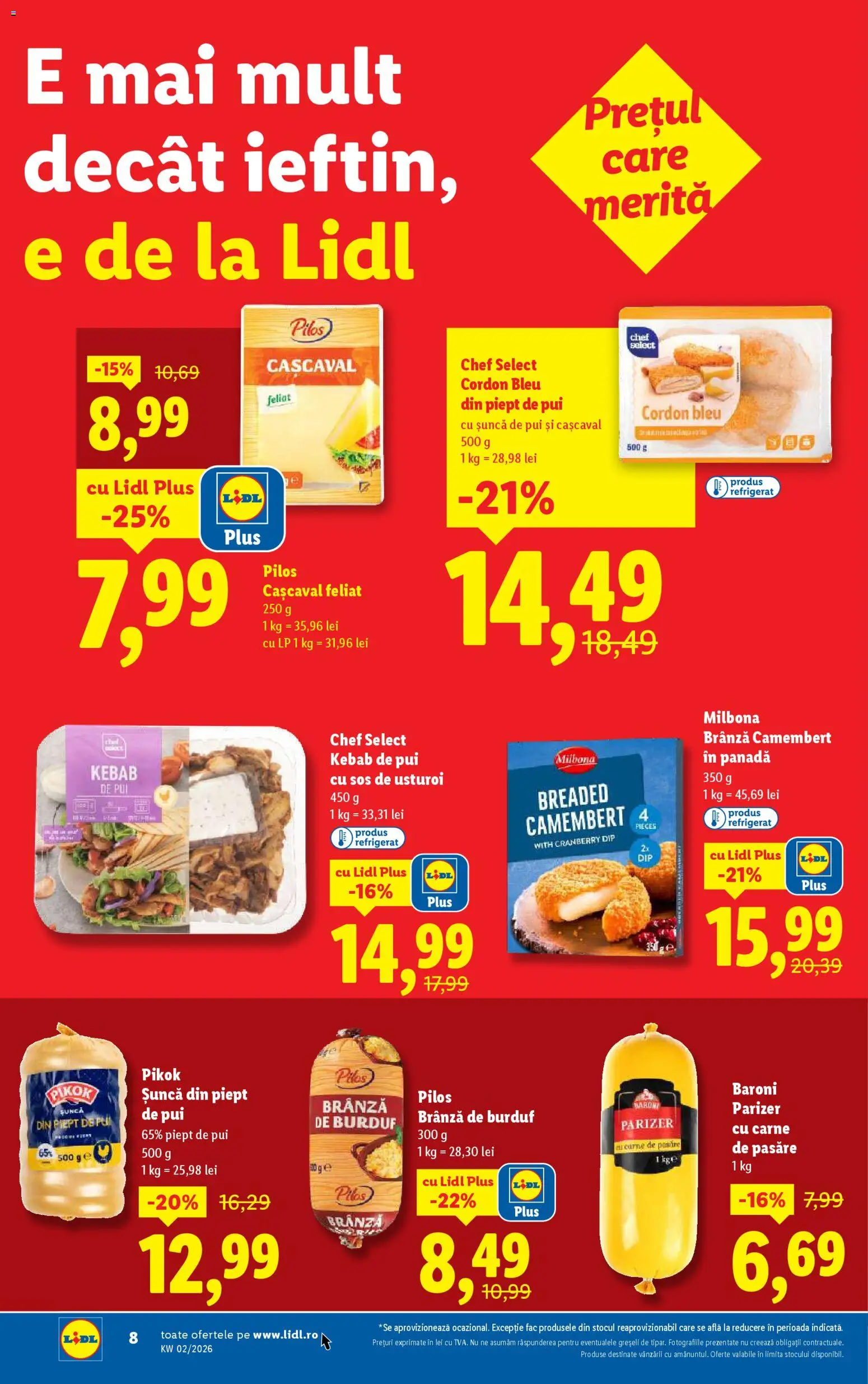 Noul catalog Lidl – valabil de la 05.01.2026 | Pagină: 8 | Produse: Hacıyatmaz Kedi Oyuncağı, Șuncă, Sos, Usturoi