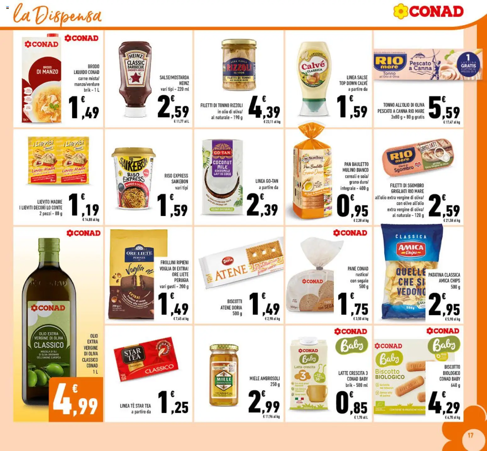 Volantino Conad del 14.01.2026 | Pagina: 17 | Prodotti: Tè, Olive, Miele, Frollini