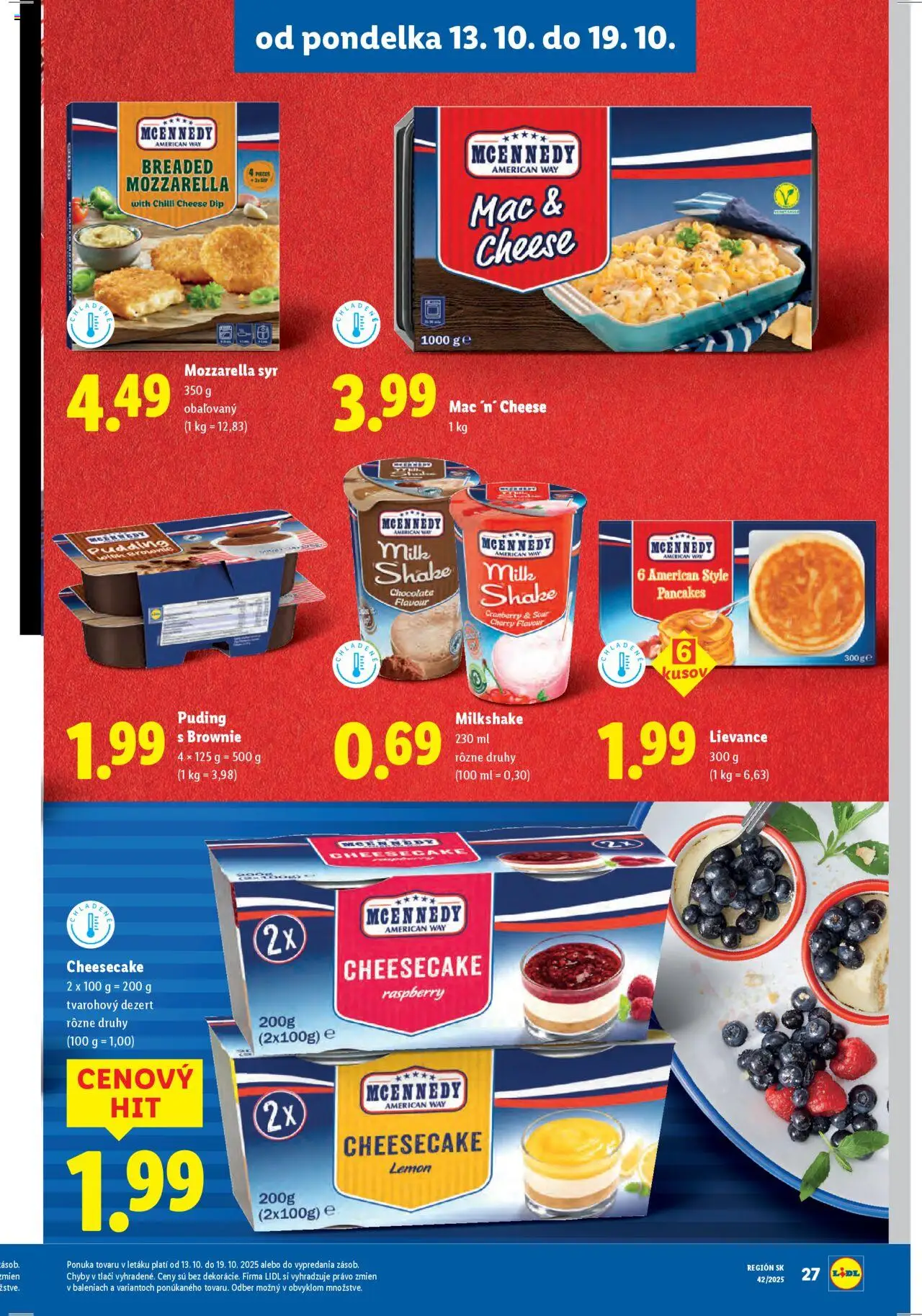 Nové Lidl akcie – leták je platný od 13.10.2025 | Strana: 39 | Produkty: Syr, Mozzarella, Chilli, Puding