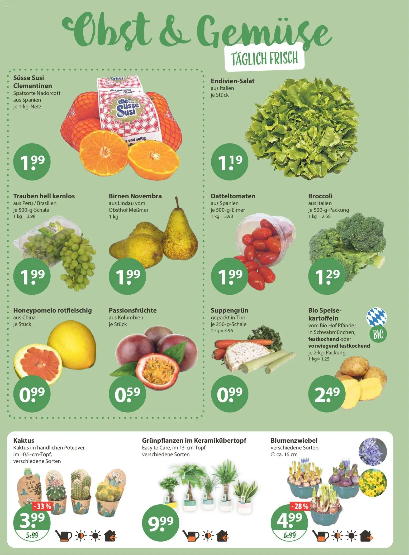 V-Markt - Hallertau / Oberpfalz – gültig ab 15.01.2026 | Seite: 4 | Produkte: Trauben, Messmer, Kartoffeln, Gemüse