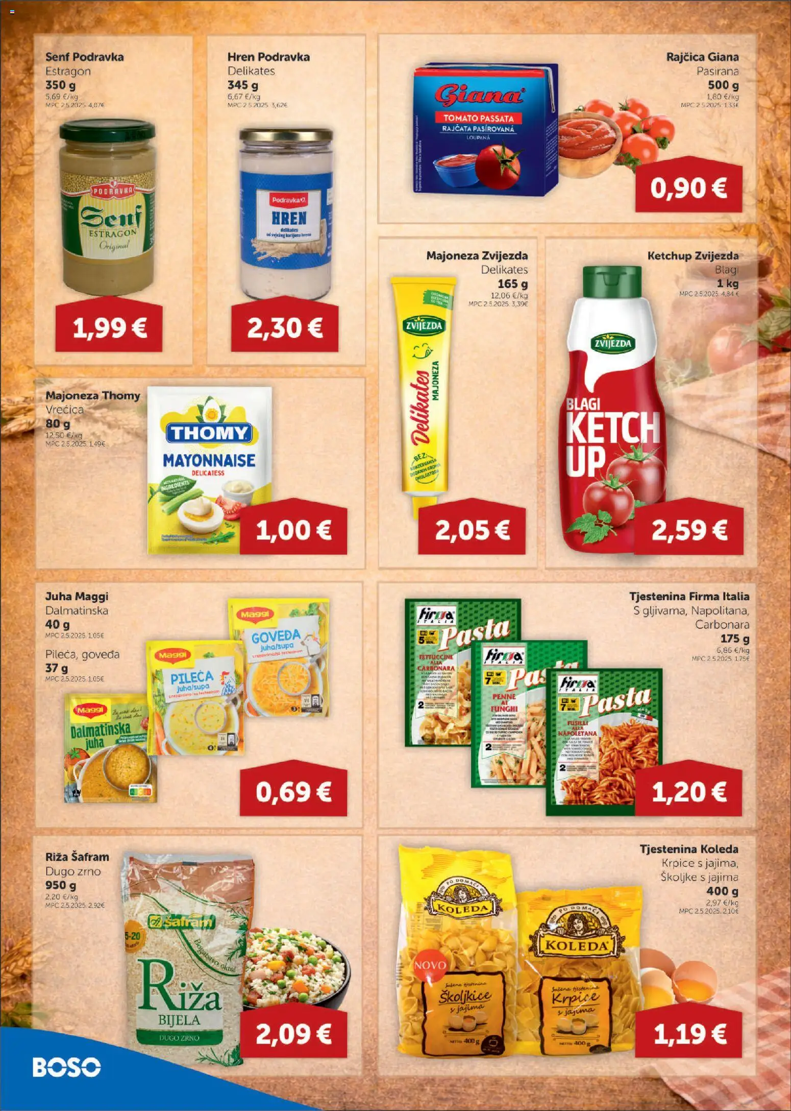 Boso katalog | vrijedi od 12.03.2026 | Stranica: 6 | Proizvodi: Riža, Juha, Pasta, Senf