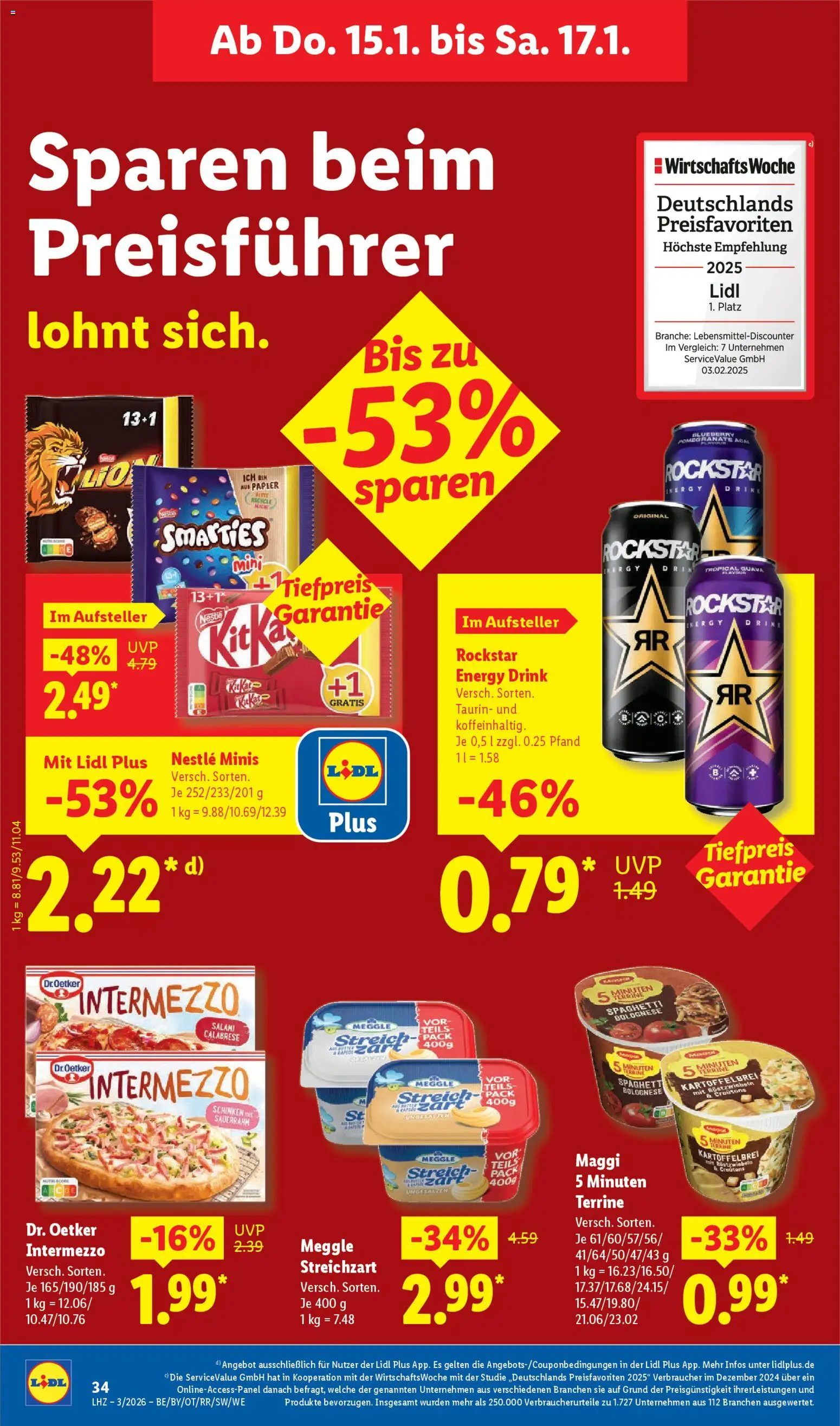 Lidl Prospekt Hilders – gültig ab 12.01.2026 | Seite: 60 | Produkte: Energy, Smarties, Salami, Sauerrahm