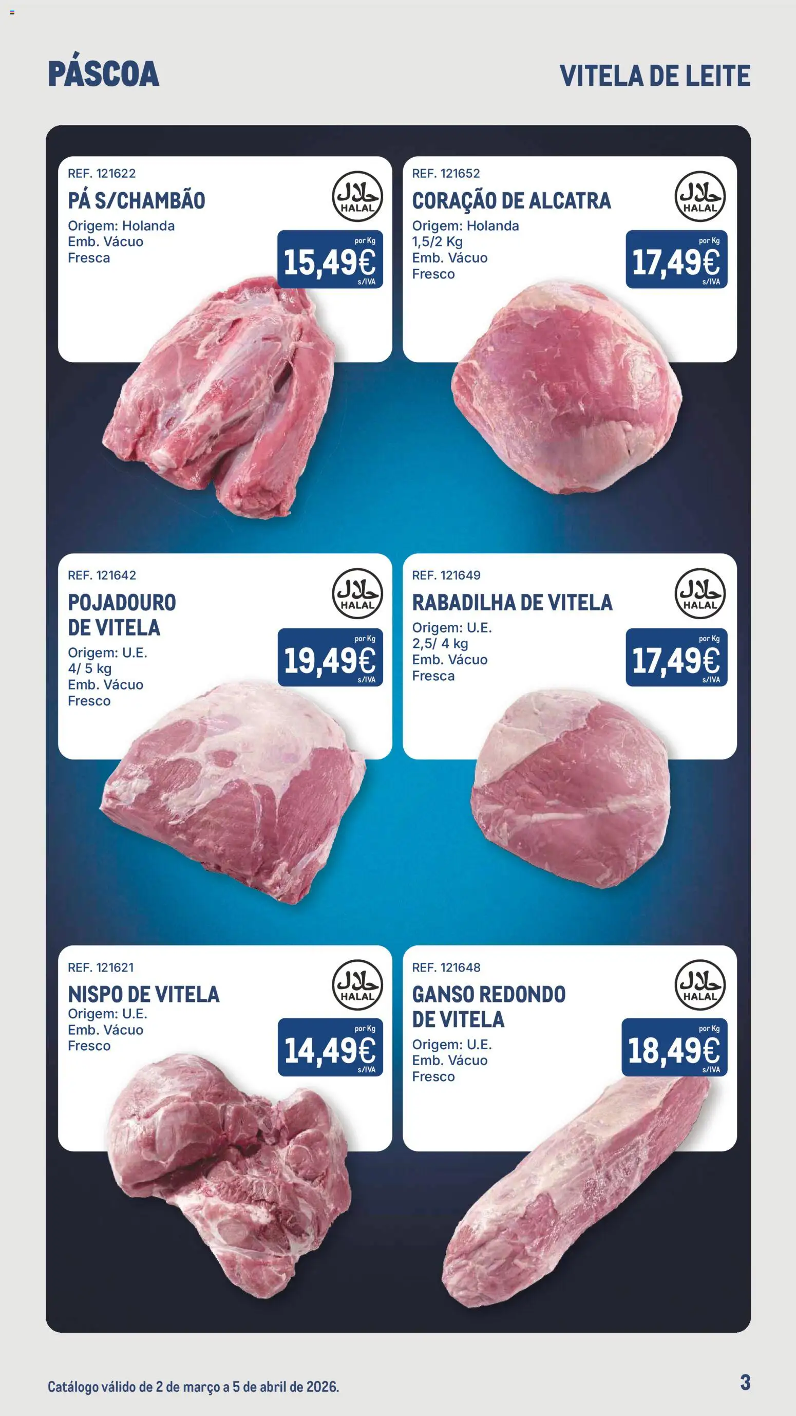 Makro - Especial Páscoa │ válido de 02.03.2026 | Página: 3 | Produtos: Vitela, Leite, Pá