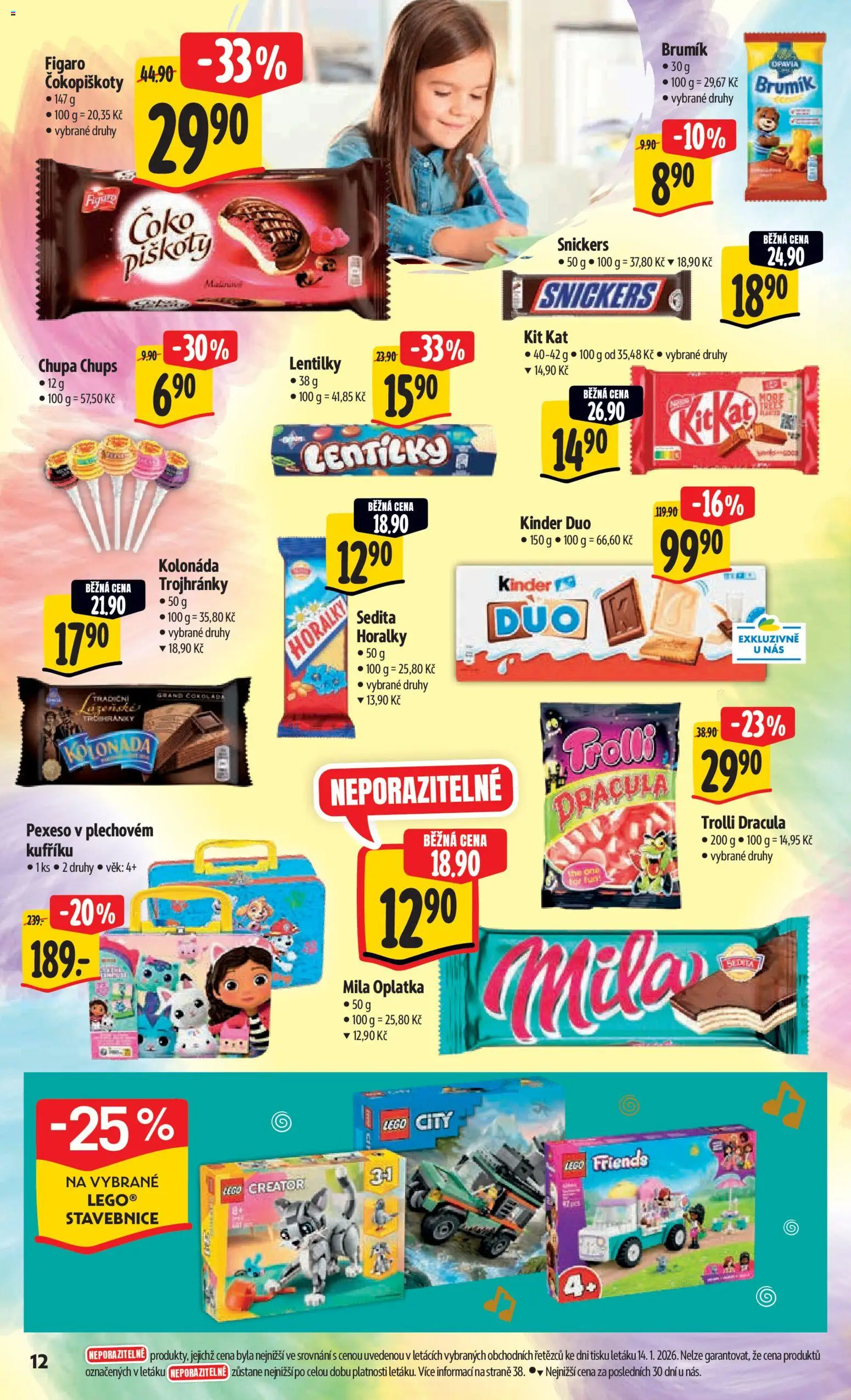 Albert leták - Hypermarket od 21.01.2026 | Strana: 17 | Produkty: Čokoláda, Stavebnice, Mila, Kinder