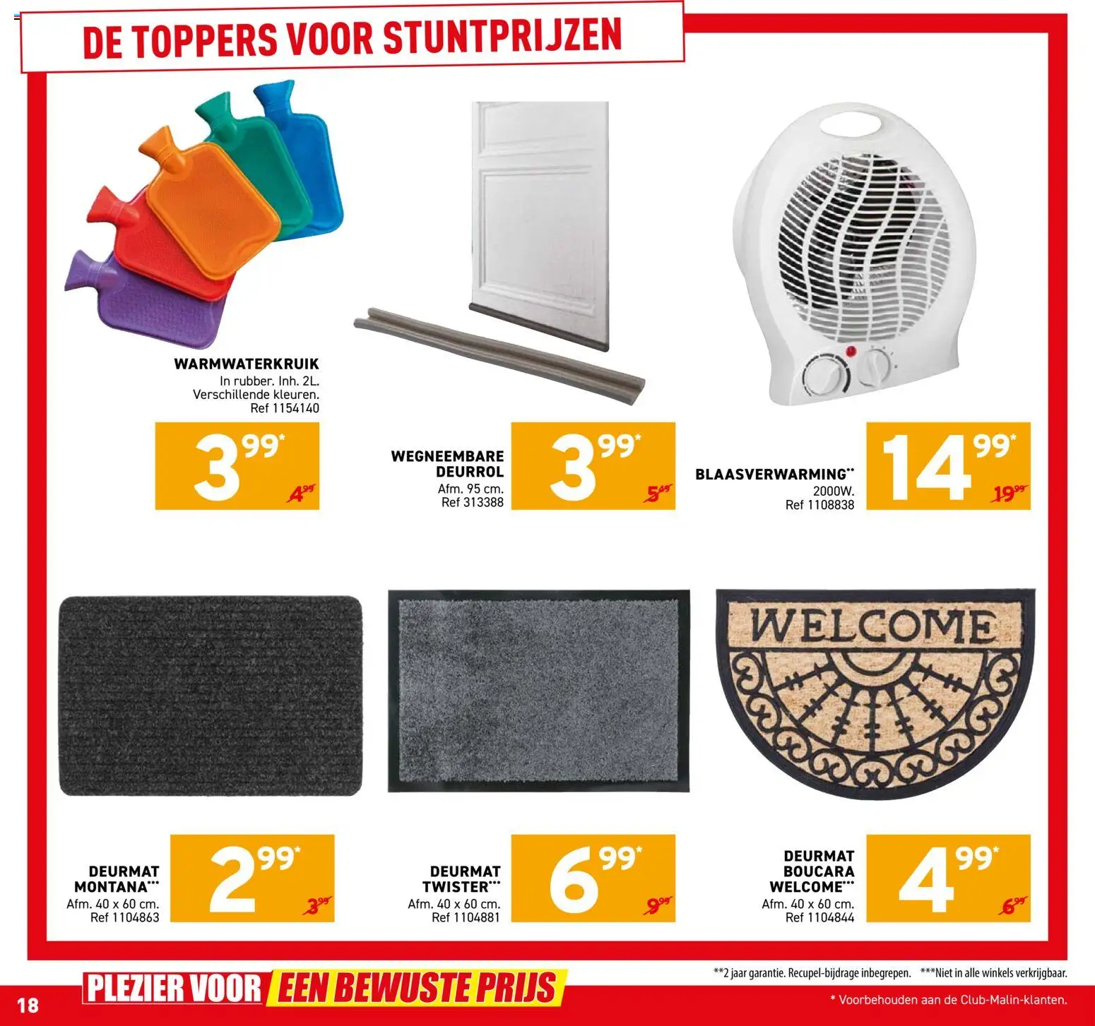 {H1} | Pagina: 18 | Producten: Deurmat