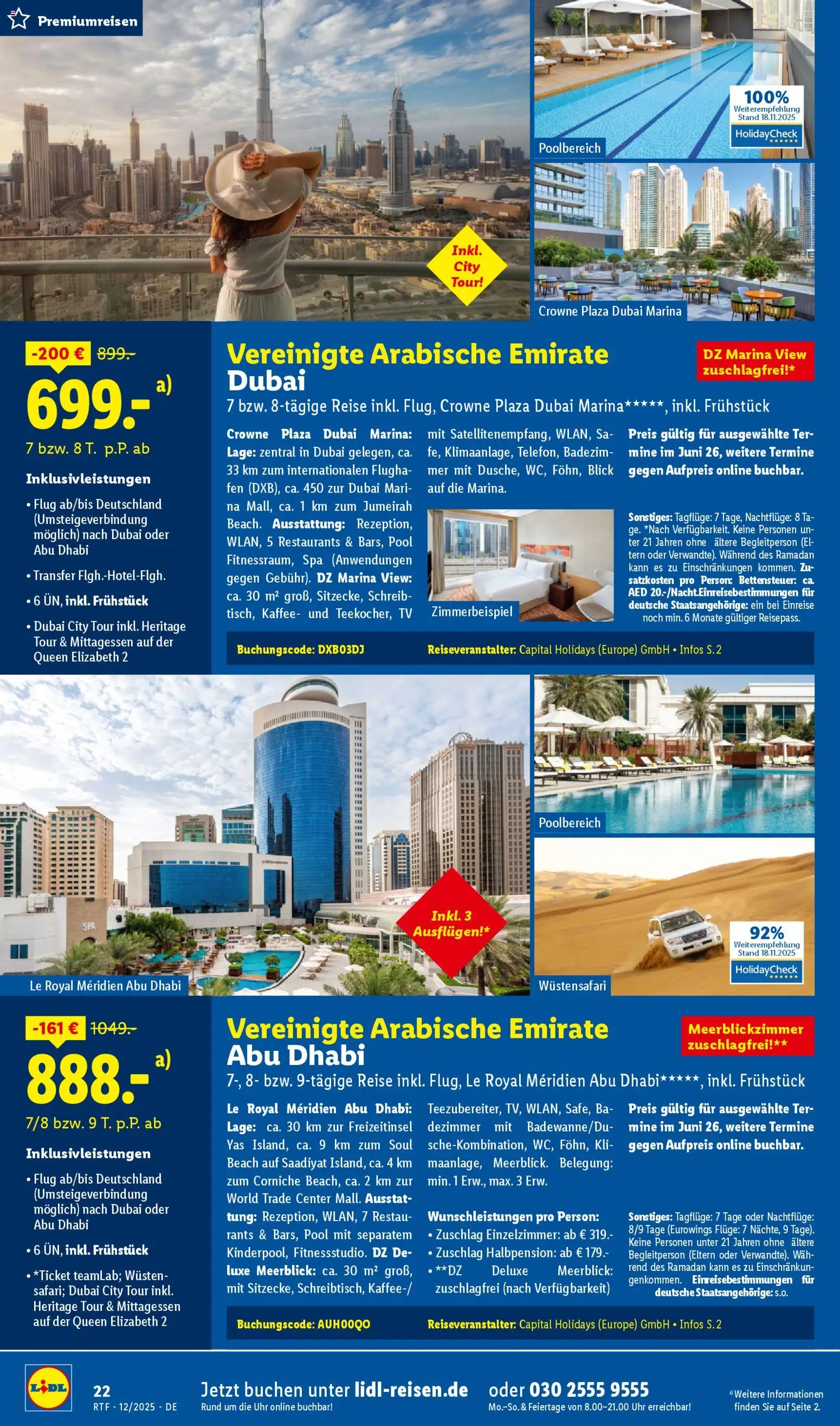 Lidl Reisen Dezember/Januar Reise-Highlights – gültig ab 12.12.2025 | Seite: 22 | Produkte: Kaffee, Uhr, TV