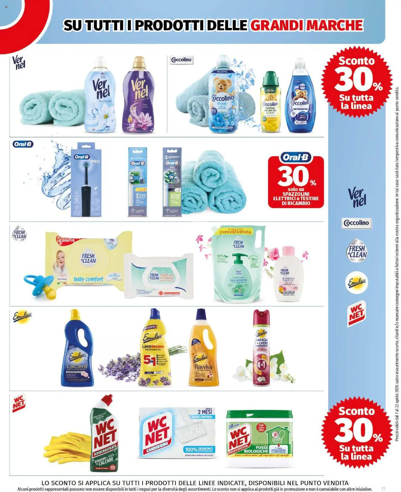 Volantino COOP del 07.04.2026 | Pagina: 11 | Prodotti: Candeggina, Intimo, Data, Profumo