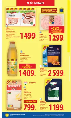 Pilos Szeletelt trappista sajt, Zsíros, félkemény Zsírtartalom: 45% 250 g - amely érvényes a következő dátumtól: 30.10.2025 | Oldal: 56