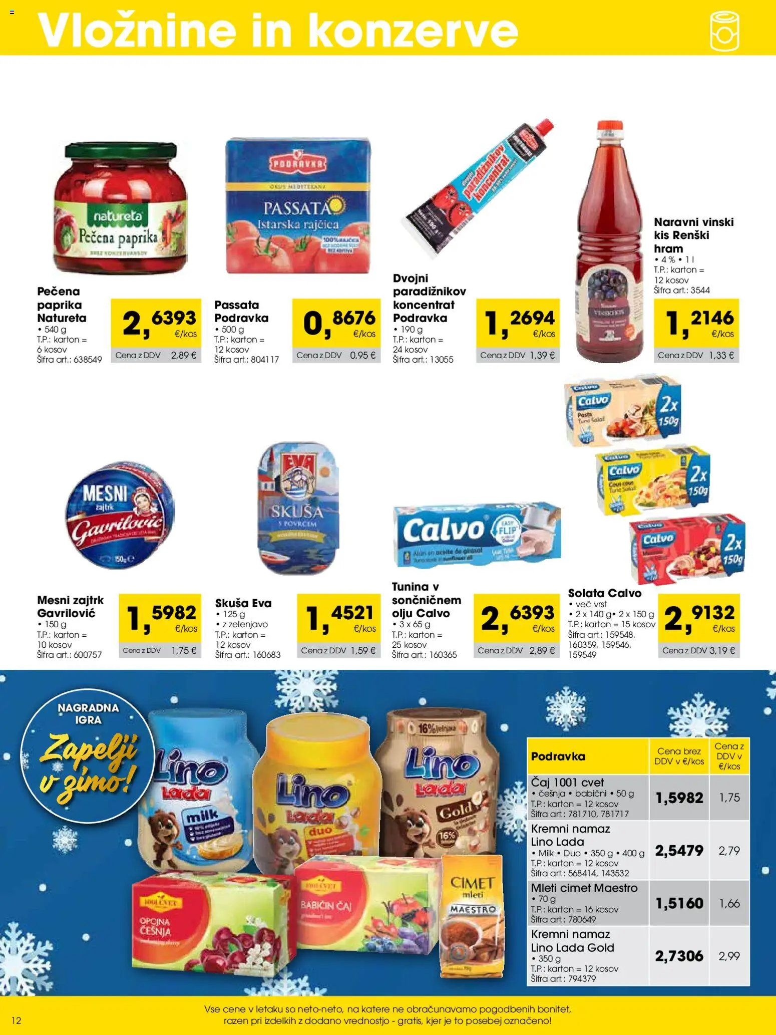 Novi Tuš katalog ponudbe – veljaven od 01.12.2025 | Stran: 12