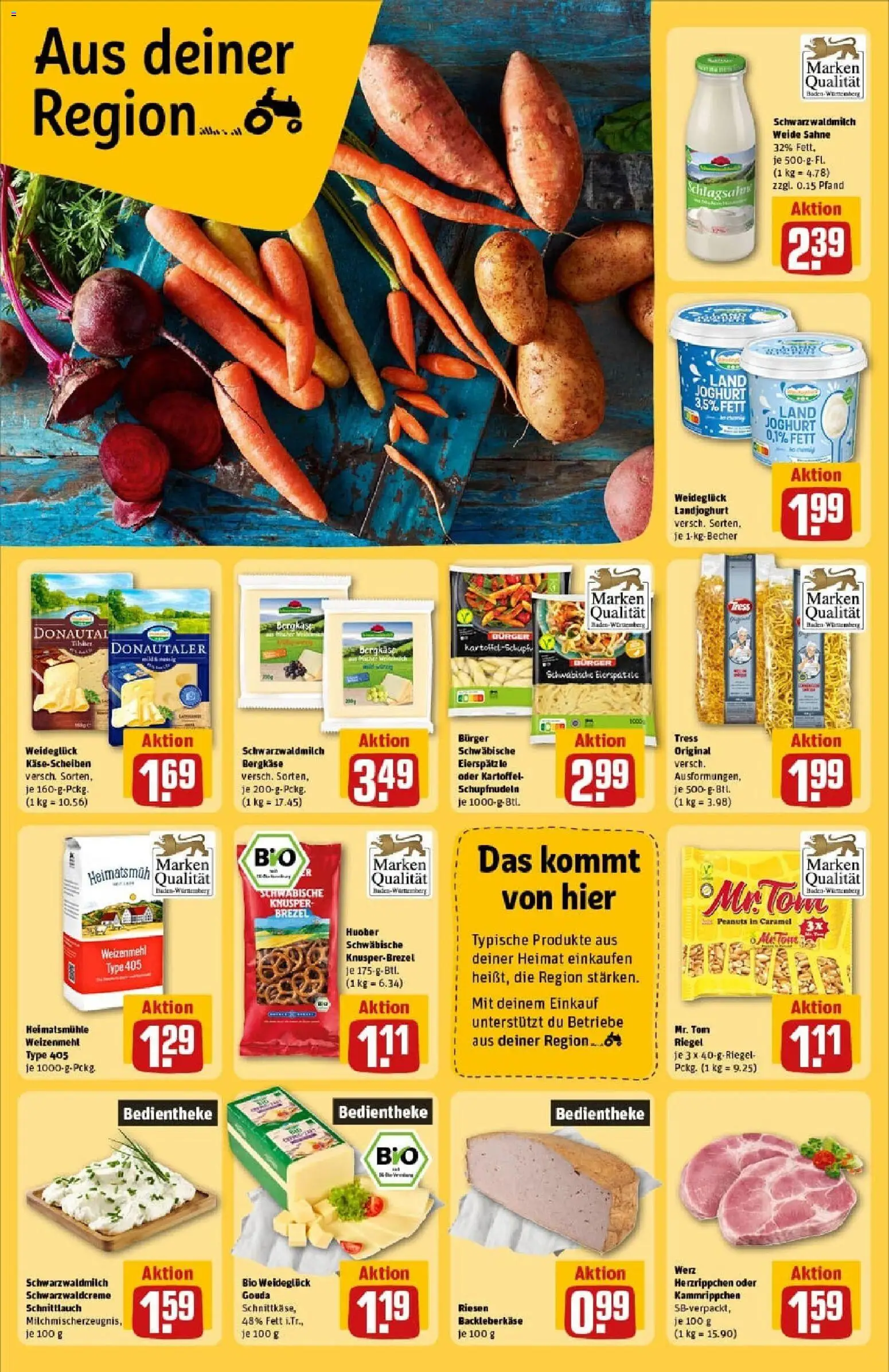 Rewe prospekt Heidenheim	 – gültig ab 26.10.2025 | Seite: 24 | Produkte: Joghurt, Gouda, Burger, Weizenmehl