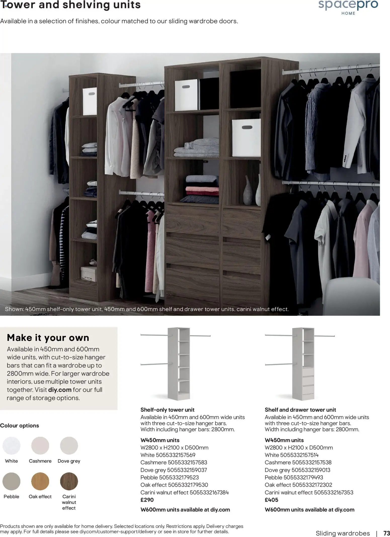 {H1} | Page: 73 | Products: Shelf, Hanger, Wardrobe
