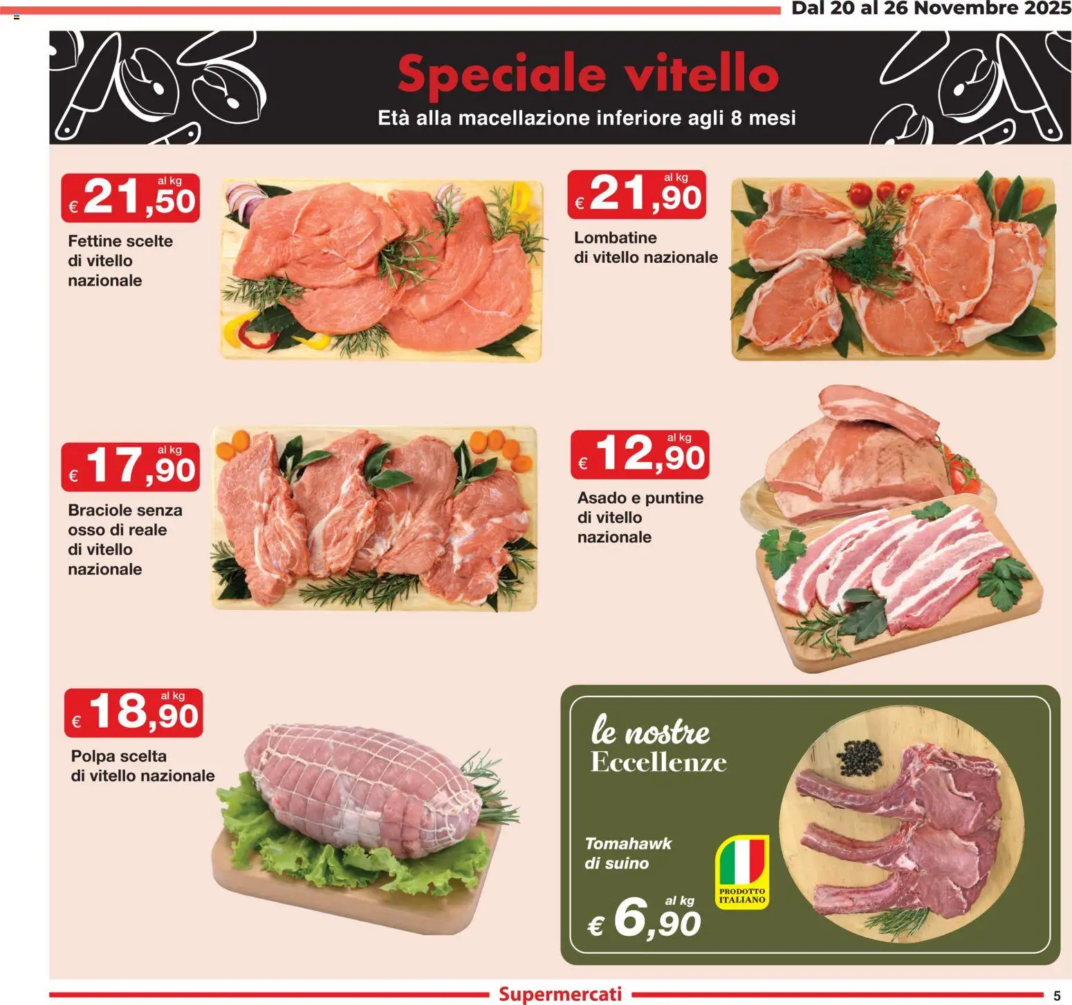 Volantino Sì con Te del 20.11.2025 | Pagina: 5 | Prodotti: Suino, Vitello