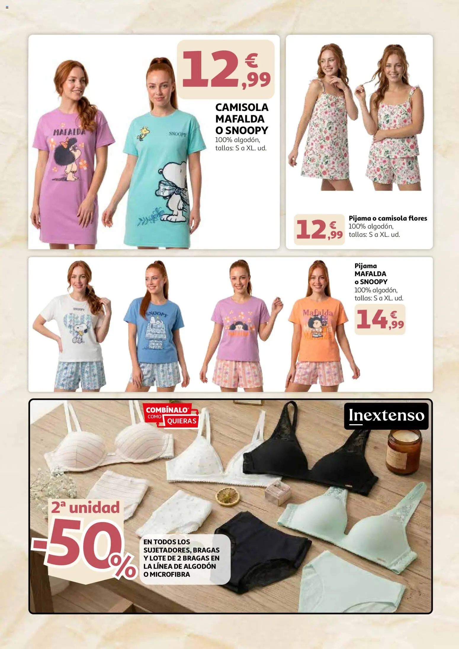 Alcampo - Dia de la madre 2026 │ válido desde el 21.04.2026 | Página: 27 | Productos: Bragas, Pijama