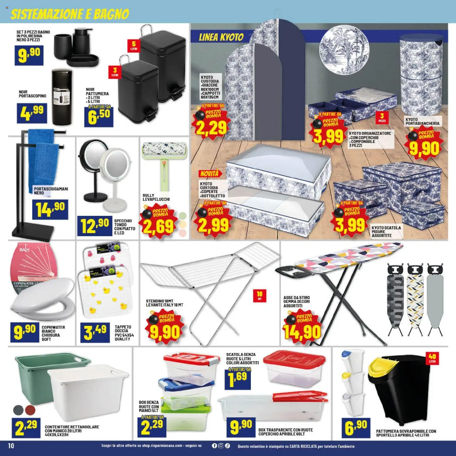 Volantino RisparmioCasa del 23.04.2026 | Pagina: 10 | Prodotti: Pattumiera, Contenitore, Piatto, Tappeto