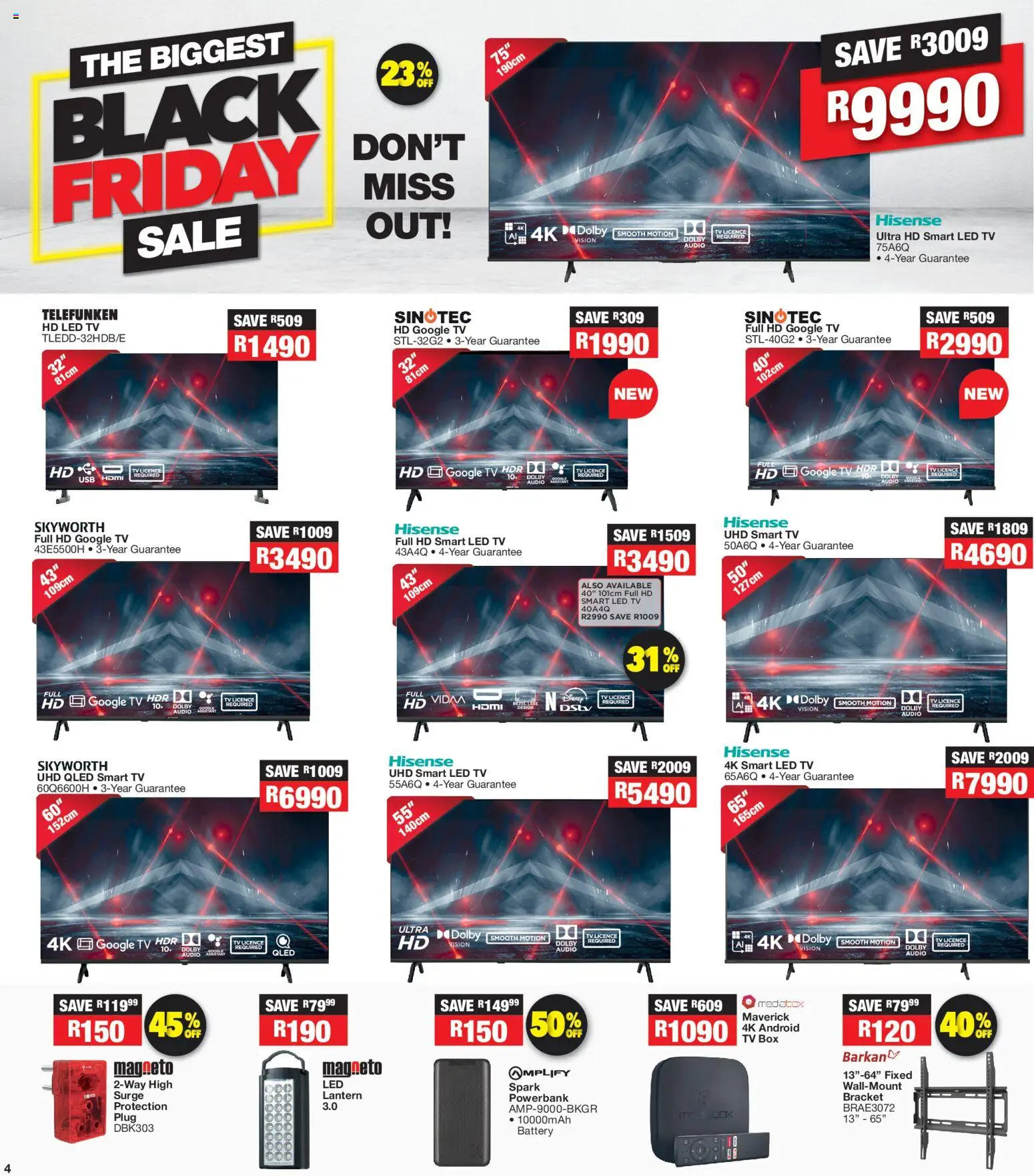 New OK Furniture catalogue – valid from 24.11.2025 | Page: 4 | Products: Audio, Lantern, TV, Box