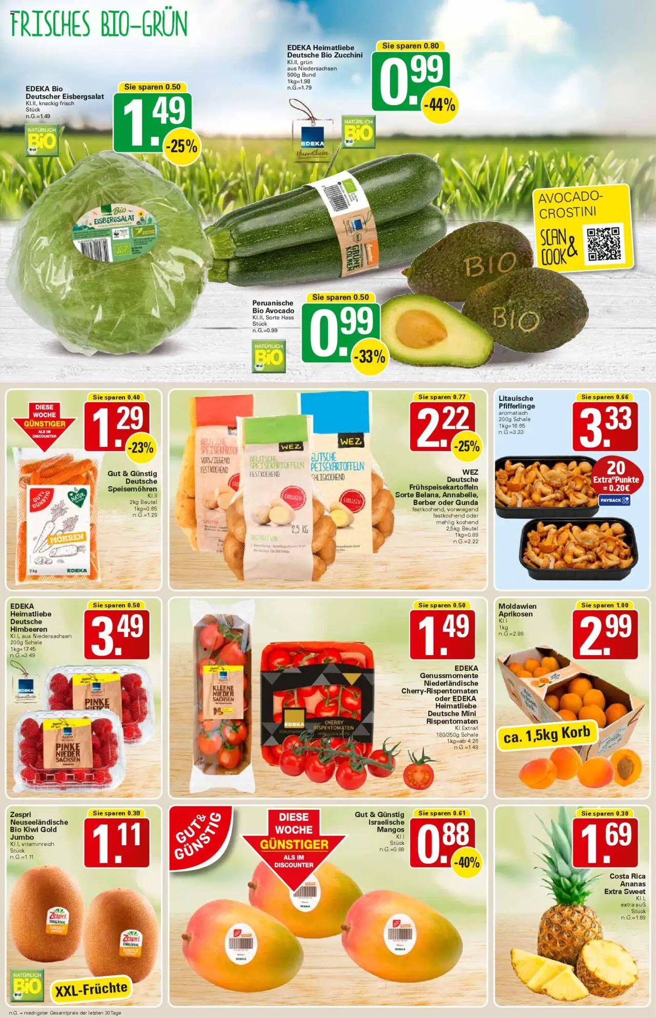 WEZ Prospekt - gültig ab dem 28.07.2025 | Seite: 2 | Produkte: Himbeeren, Pfifferlinge, Zucchini, Kiwi