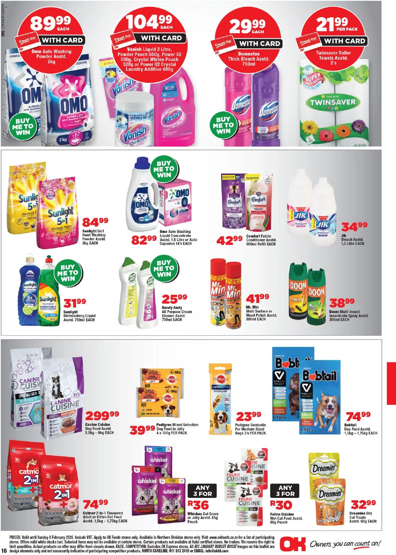 New OK Foods catalogue – valid from 21.01.2026 | Page: 16 | Products: Powder, Conditioner, Gravy, Cat food