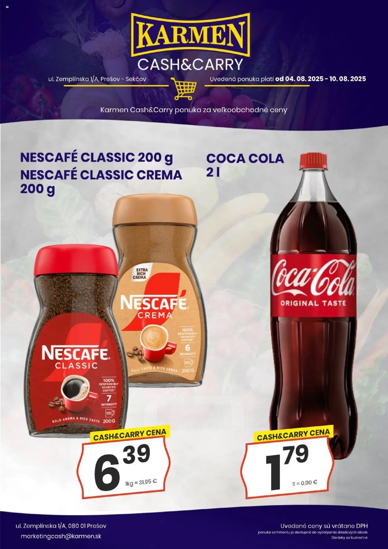 KARMEN CBA leták │ platný od 04.08.2025 | Strana: 7 | Produkty: Coca cola, Cola, Nescafé Classic