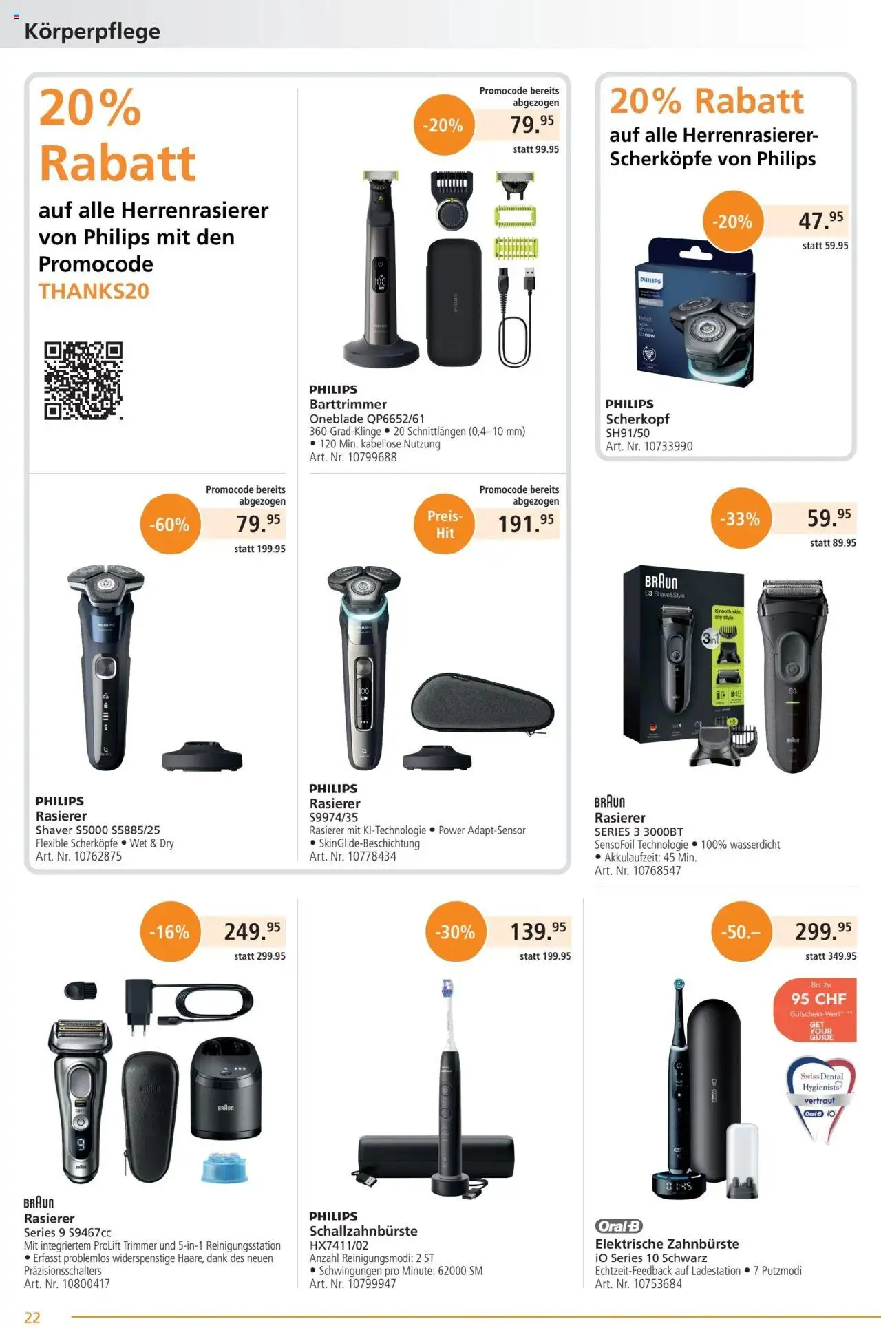 Fust Aktionen ab 26.05.2025 | Seite: 22 | Produkte: Elektrische zahnbürste, Zahnbürste, Rasierer, Philips