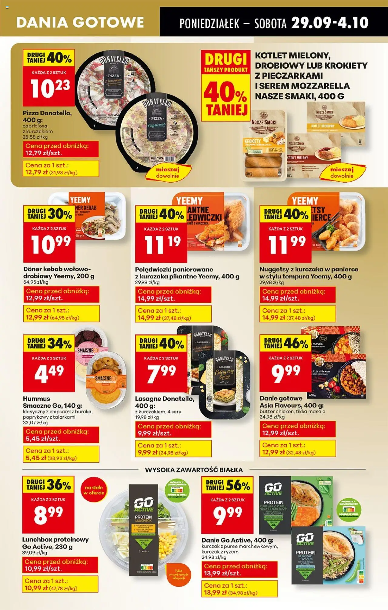 Biedronka gazetka od 29.09.2025 | Strona: 43 | Produkty: Tikka masala, Krokiety, Sery, Pizza donatello
