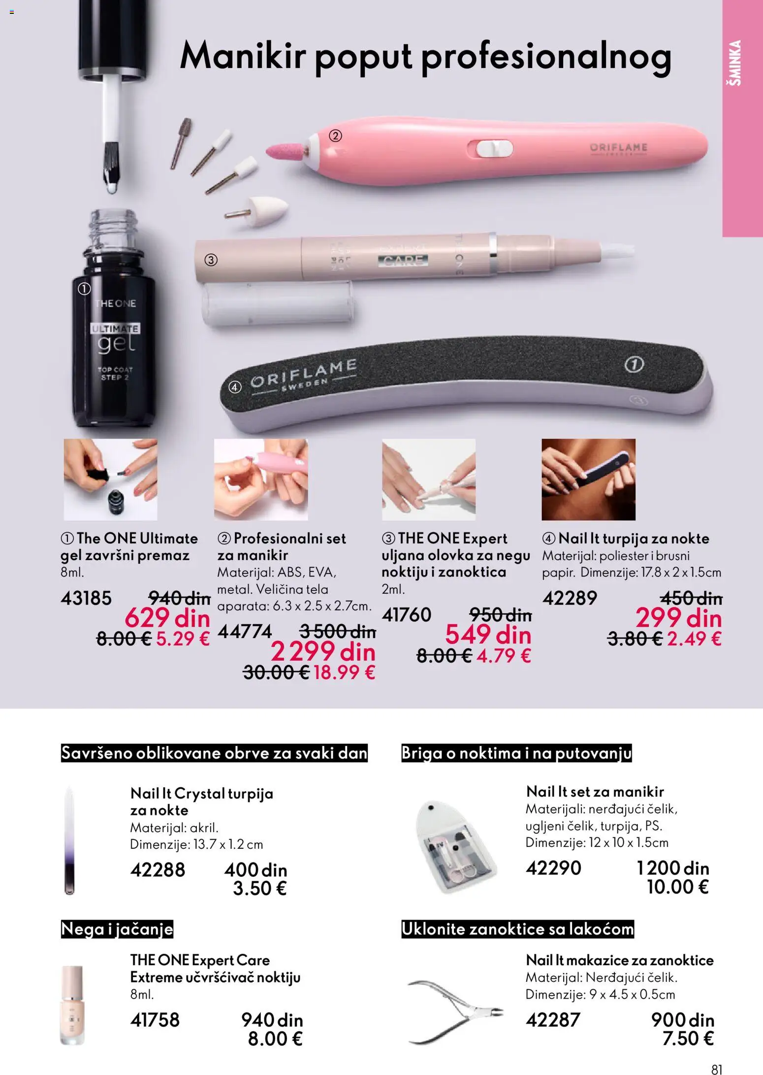 Oriflame katalog - važi od 28.01.2026 | Strana: 81 | Proizvode: Turpija za nokte, Šminka