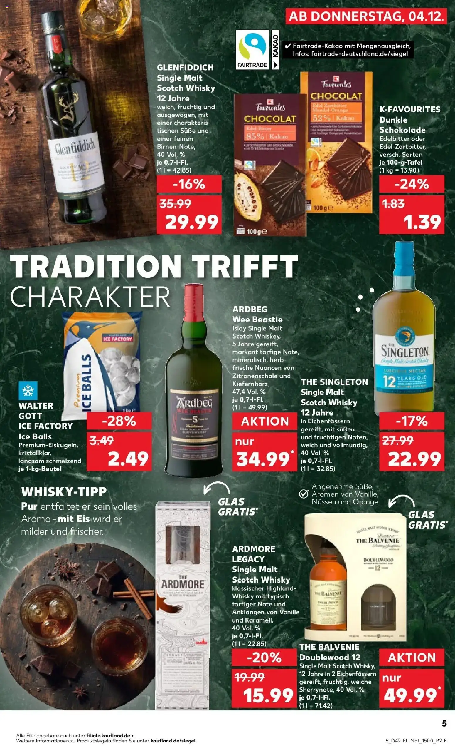 Kaufland prospekt Kreuztal	 – gültig ab 08.12.2025 | Seite: 71 | Produkte: Whisky, Schokolade, Dunkle schokolade, Eis