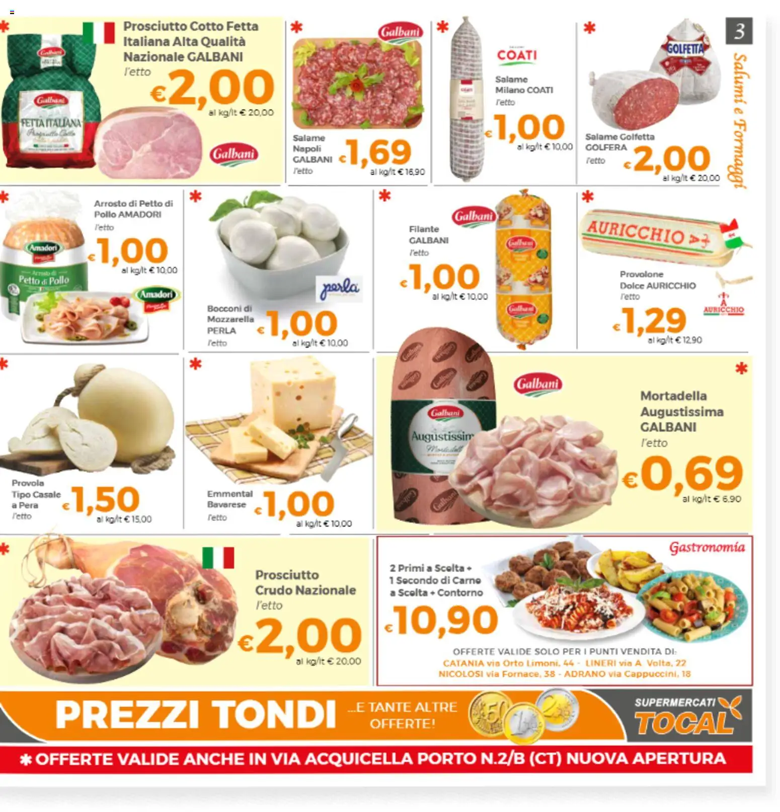 Volantino Tocal del 17.04.2026 | Pagina: 3 | Prodotti: Arrosto, Provolone, Mozzarella, Pera