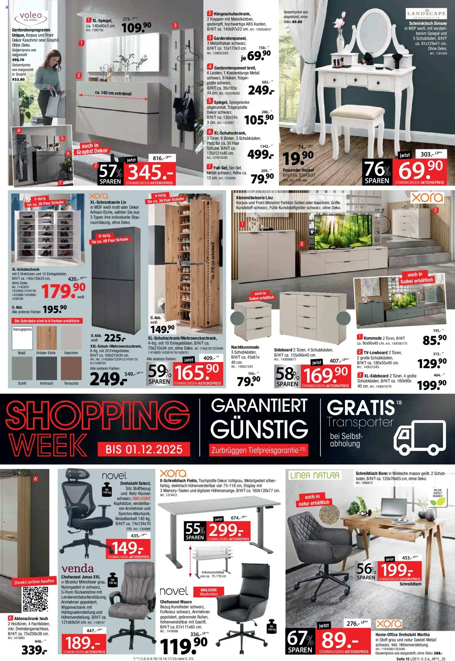 Zurbrüggen - Black Friday – gültig ab 21.11.2025 | Seite: 19 | Produkte: Sideboard, Hocker, Schminktisch, Spiegel