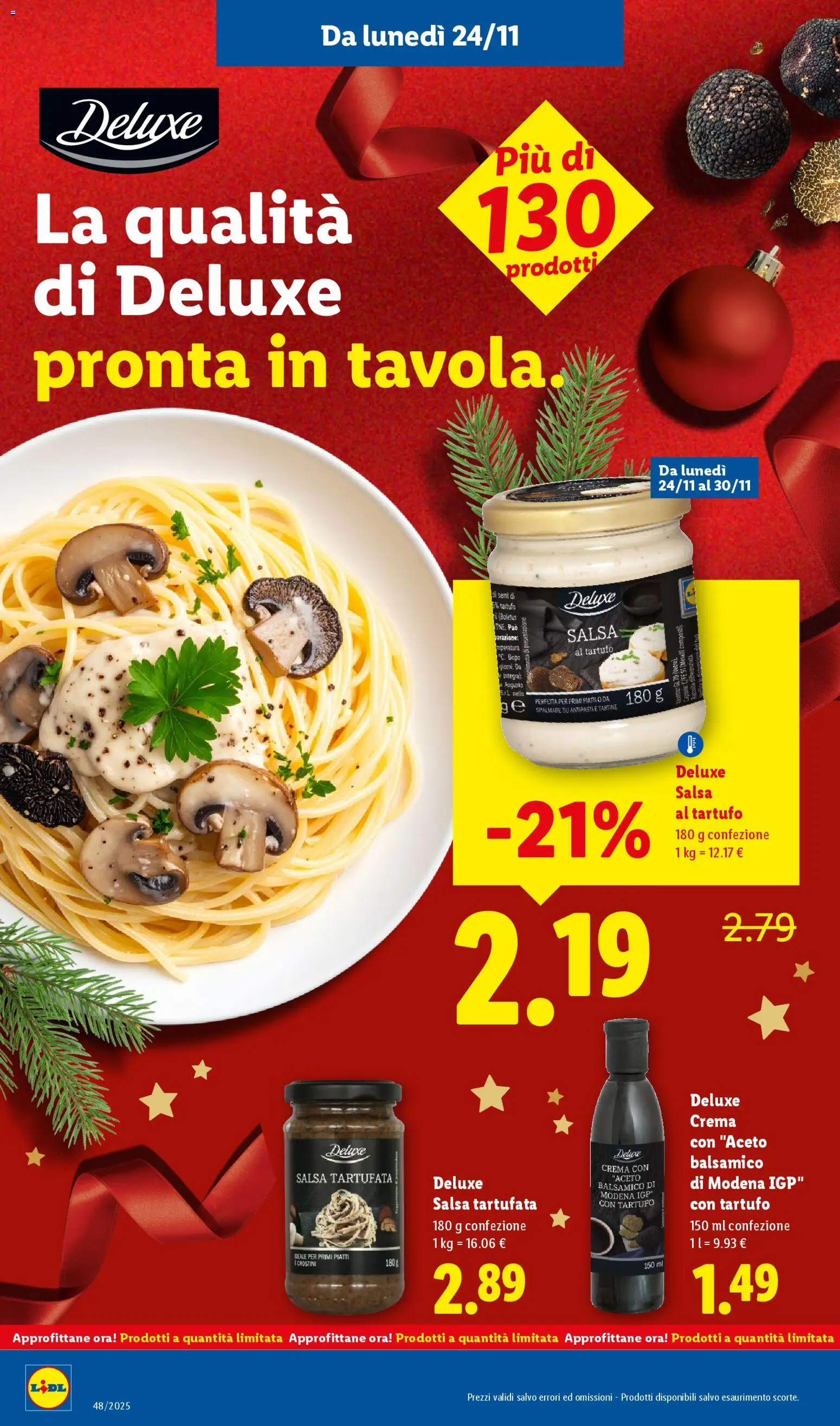 Volantino Lidl del 24.11.2025 | Pagina: 18 | Prodotti: Tartufo, Crema, Crostini, Aceto